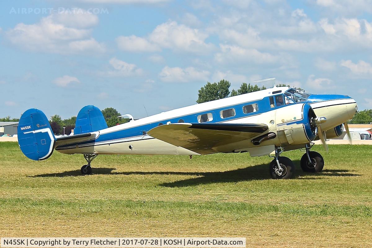 N45SK, 1952 Beech C-45H Expeditor C/N AF-645, At 2017 EAA AirVenture at Oshkosh