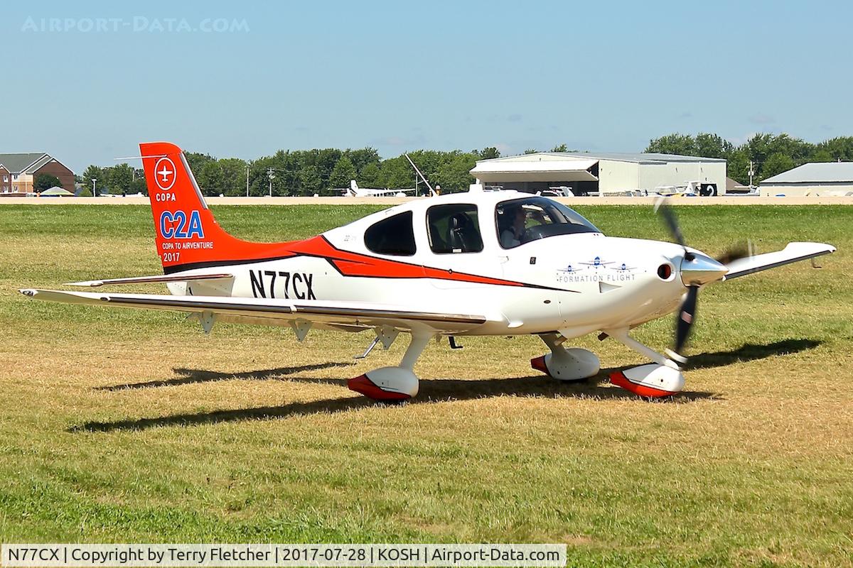 N77CX, 2014 Cirrus SR22 C/N 4051, At 2017 EAA AirVenture at Oshkosh