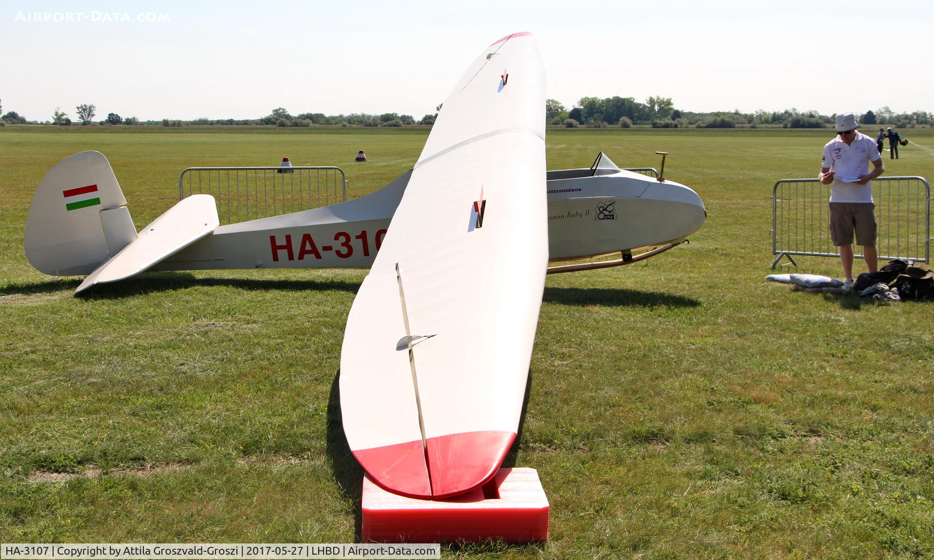 HA-3107, Schneider Baby IIb C/N 002, Börgönd Airport, Hungary