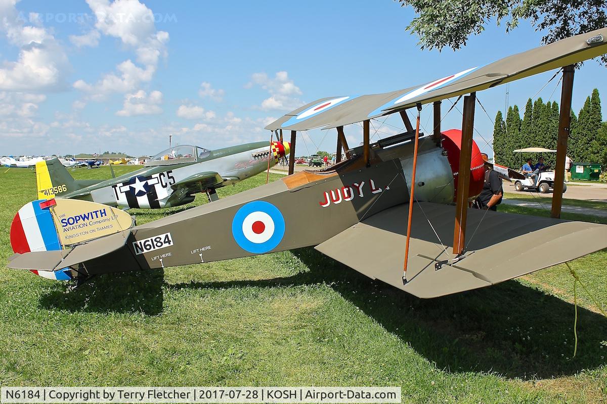 N6184, Sopwith Pup (LRT) Replica C/N Not found N6184, At 2017 EAA AirVenture at Oshkosh