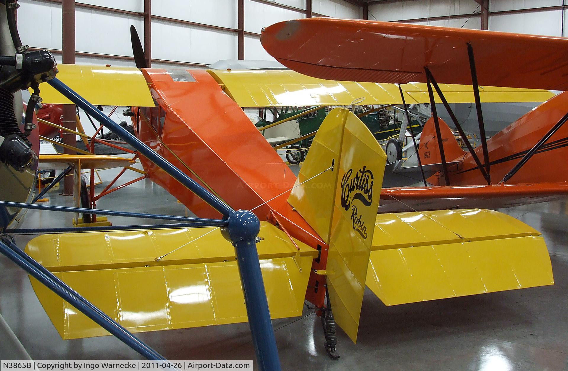 N3865B, 1928 Curtiss-Wright Robin C/N 469, Curtiss-Wright Robin C-1 at the Yanks Air Museum, Chino CA