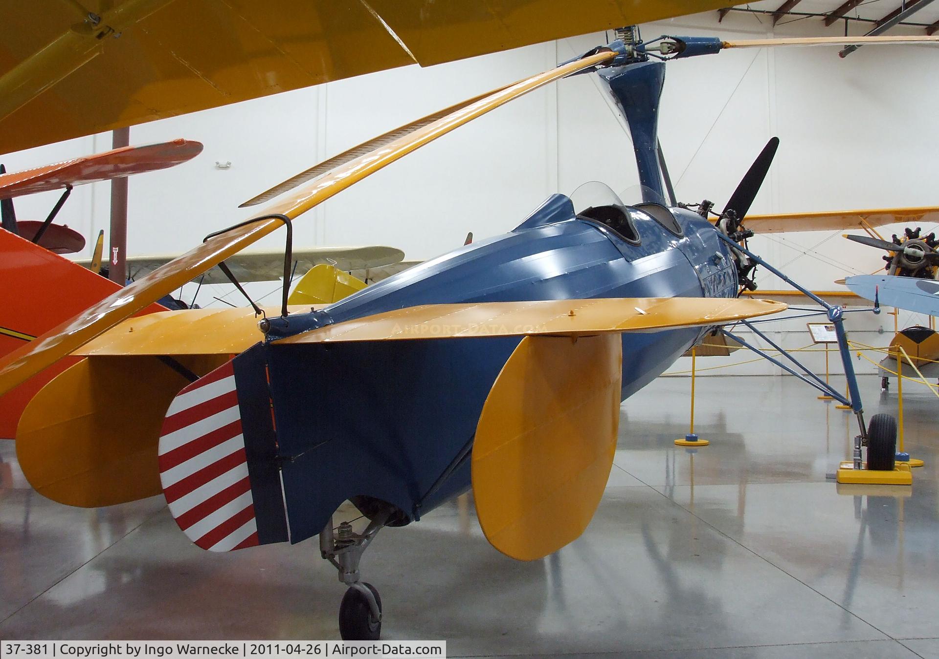 37-381, 1937 Kellett YG-1B C/N 108, Kellet KD-1A (YG-1B) at the Yanks Air Museum, Chino CA