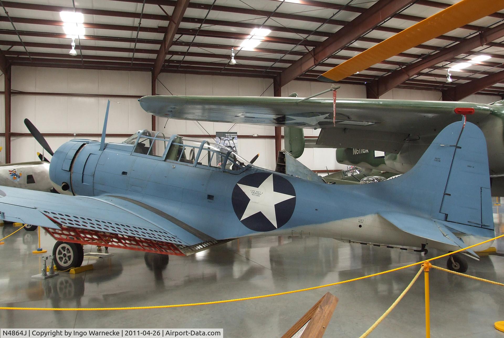 N4864J, Douglas SBD-4 Dauntless C/N 10518, Douglas SBD-4 Dauntless at the Yanks Air Museum, Chino CA