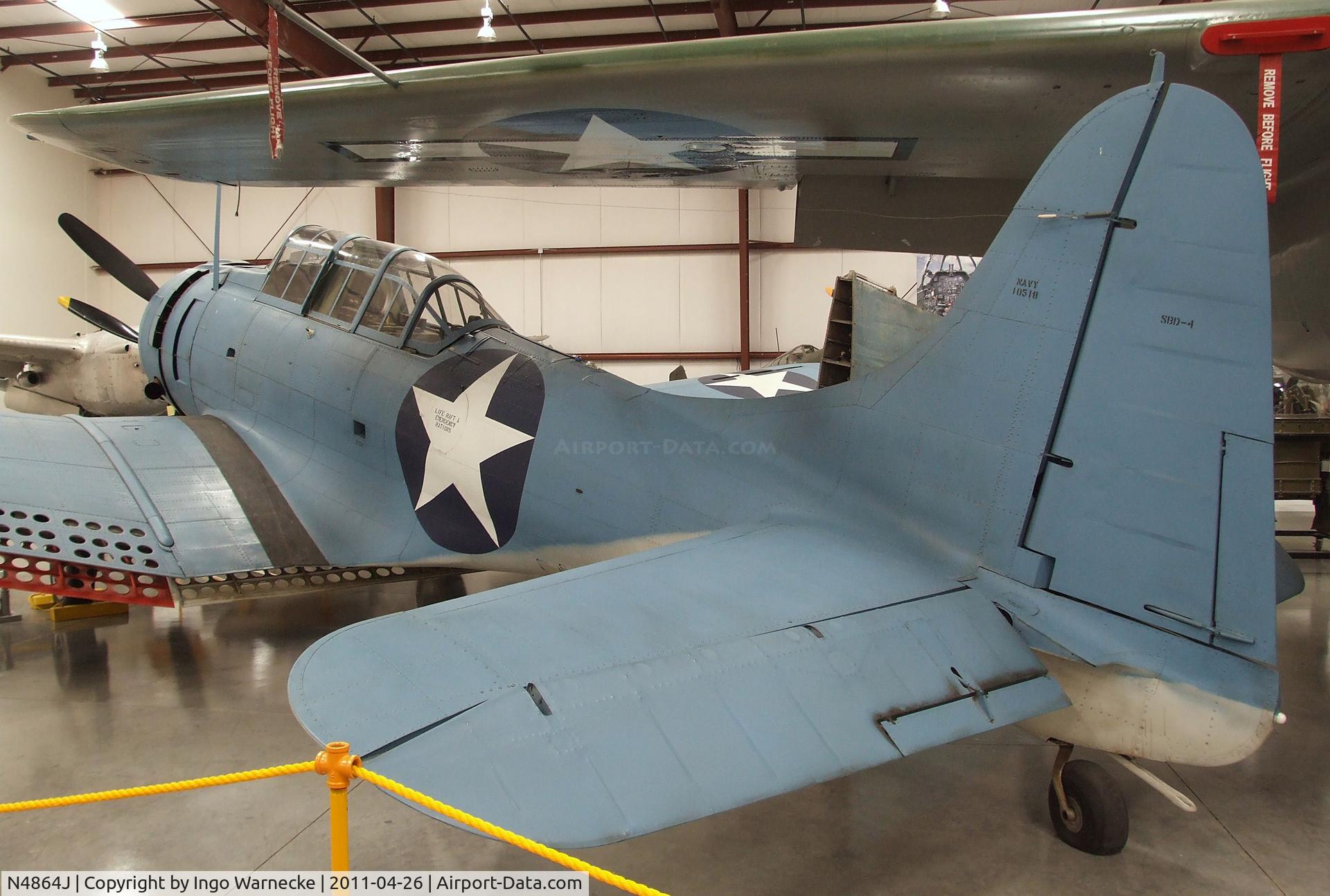 N4864J, Douglas SBD-4 Dauntless C/N 10518, Douglas SBD-4 Dauntless at the Yanks Air Museum, Chino CA