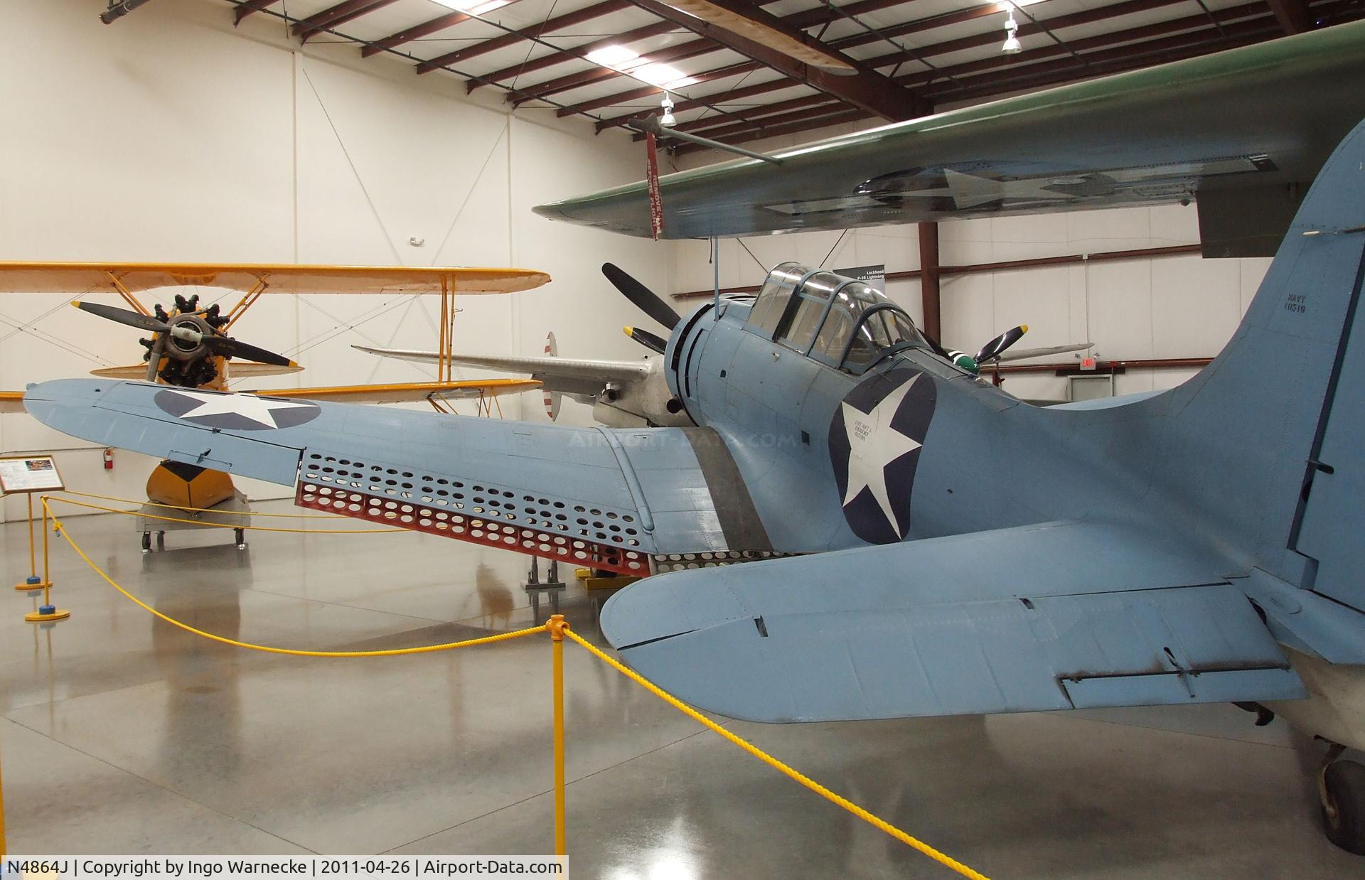 N4864J, Douglas SBD-4 Dauntless C/N 10518, Douglas SBD-4 Dauntless at the Yanks Air Museum, Chino CA
