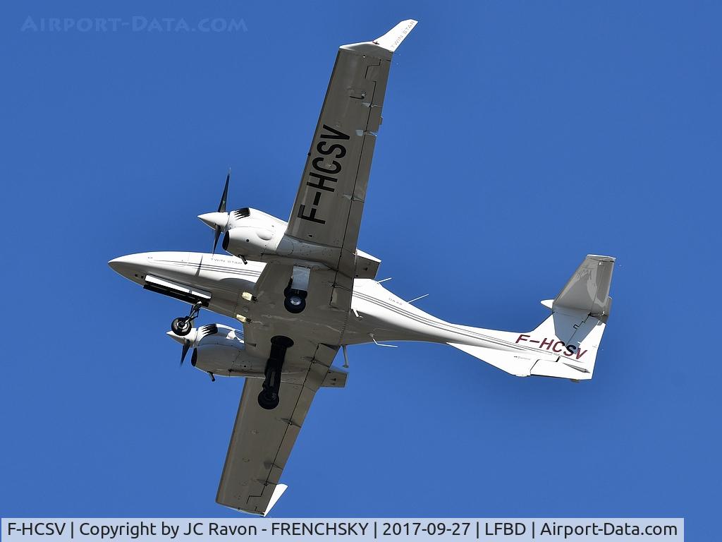 F-HCSV, 2008 Diamond DA-42 Twin Star C/N 42.371, IROISE AERO FORMATION landing for touch and go runway 23