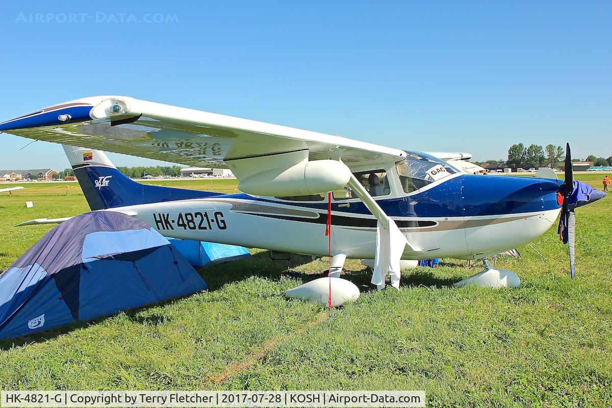 HK-4821-G, 2004 Cessna T182T Turbo Skylane C/N T18208296, At 2017 EAA AirVenture at Oshkosh