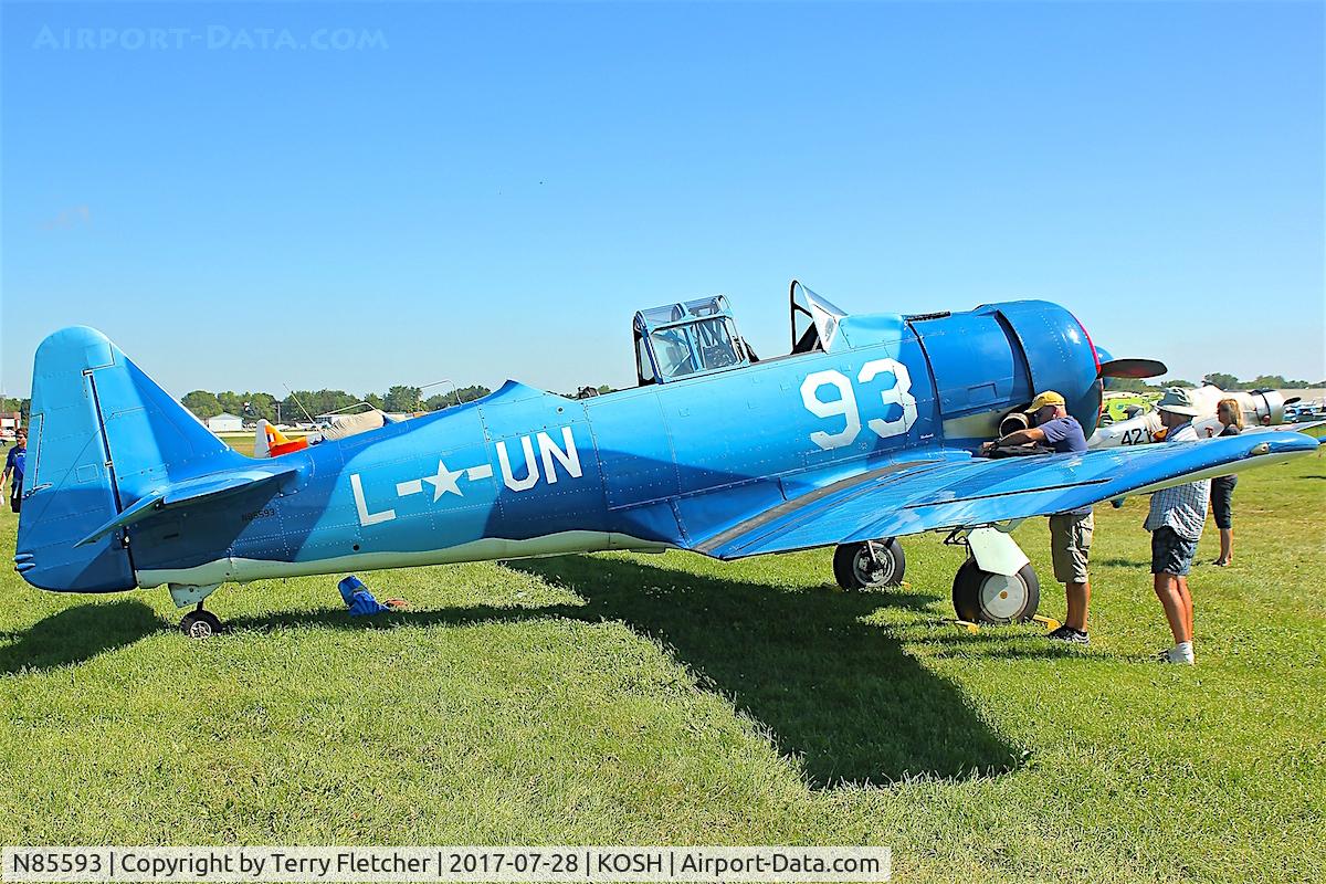 N85593, 1957 North American AT-6D Texan C/N 121-42415, At 2017 EAA AirVenture at Oshkosh