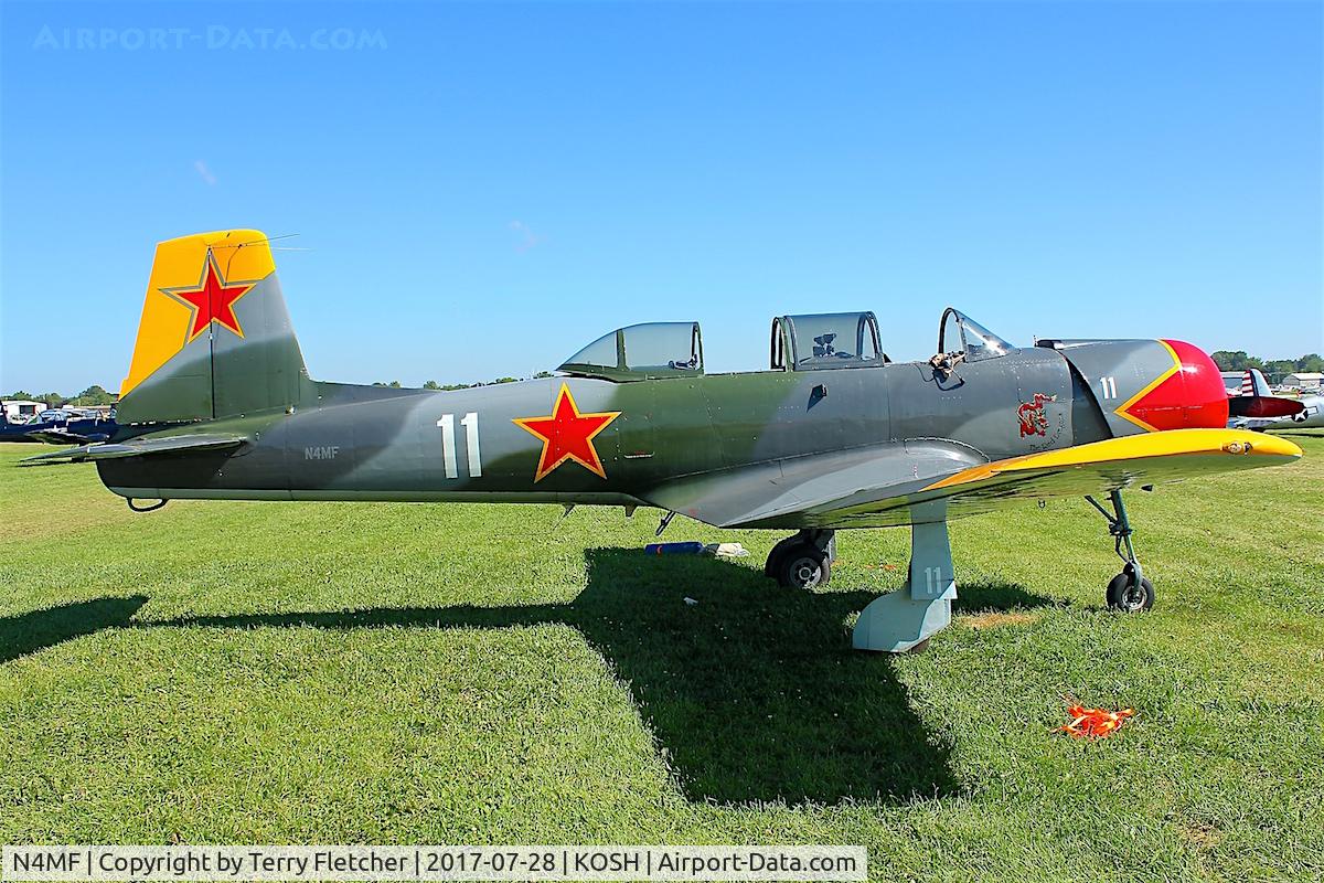 N4MF, Nanchang CJ-6 C/N 2951203, At 2017 EAA AirVenture at Oshkosh