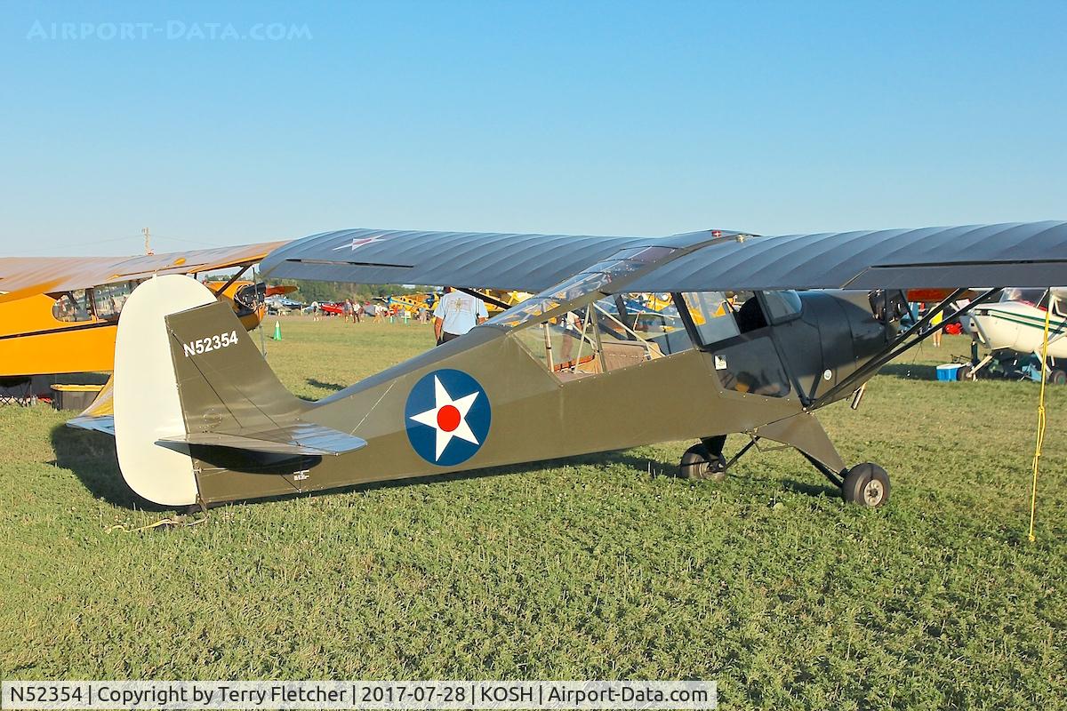 N52354, 1945 Aeronca 0-58B Grasshopper C/N 058B-8513, At 2017 EAA AirVenture at Oshkosh