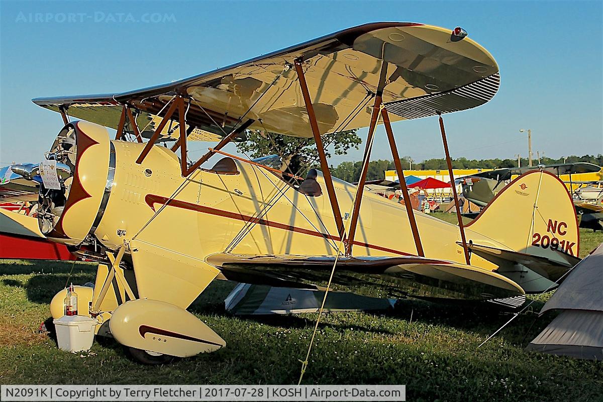 N2091K, 1932 Waco UBF C/N 3608, At 2017 EAA AirVenture at Oshkosh