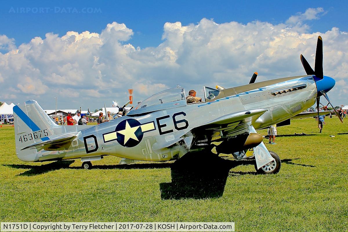 N1751D, 1944 North American P-51D Mustang C/N 122-31401 (44-63675), At 2017 EAA AirVenture at Oshkosh