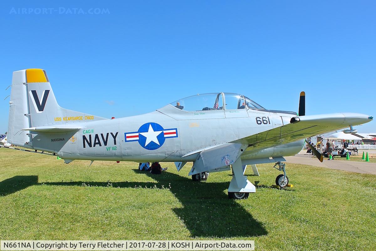 N661NA, 1957 North American T-28C Trojan Trojan C/N 226-238 (140661), At 2017 EAA AirVenture at Oshkosh