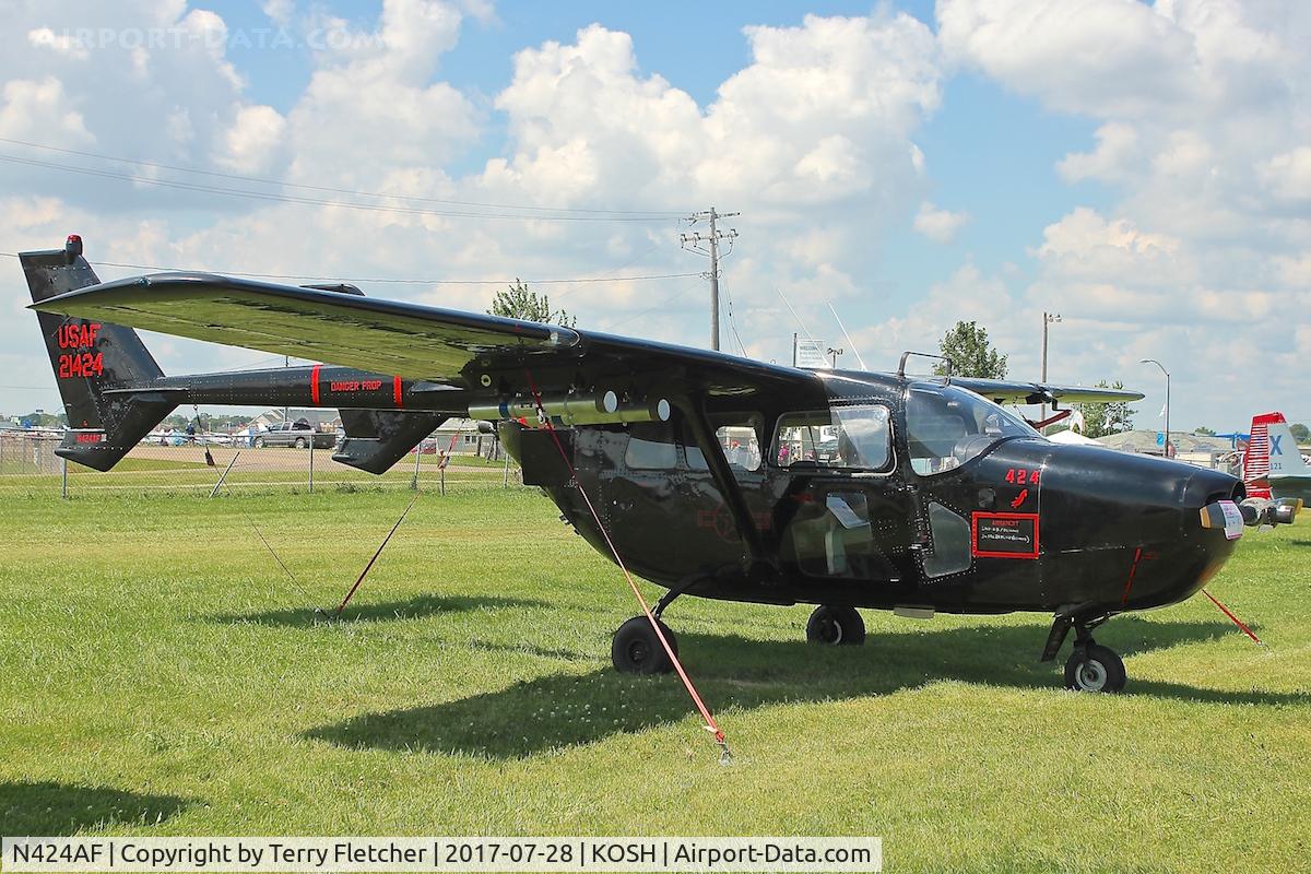 N424AF, 1967 Cessna O-2A Super Skymaster C/N 337M-0130, At 2017 EAA AirVenture at Oshkosh