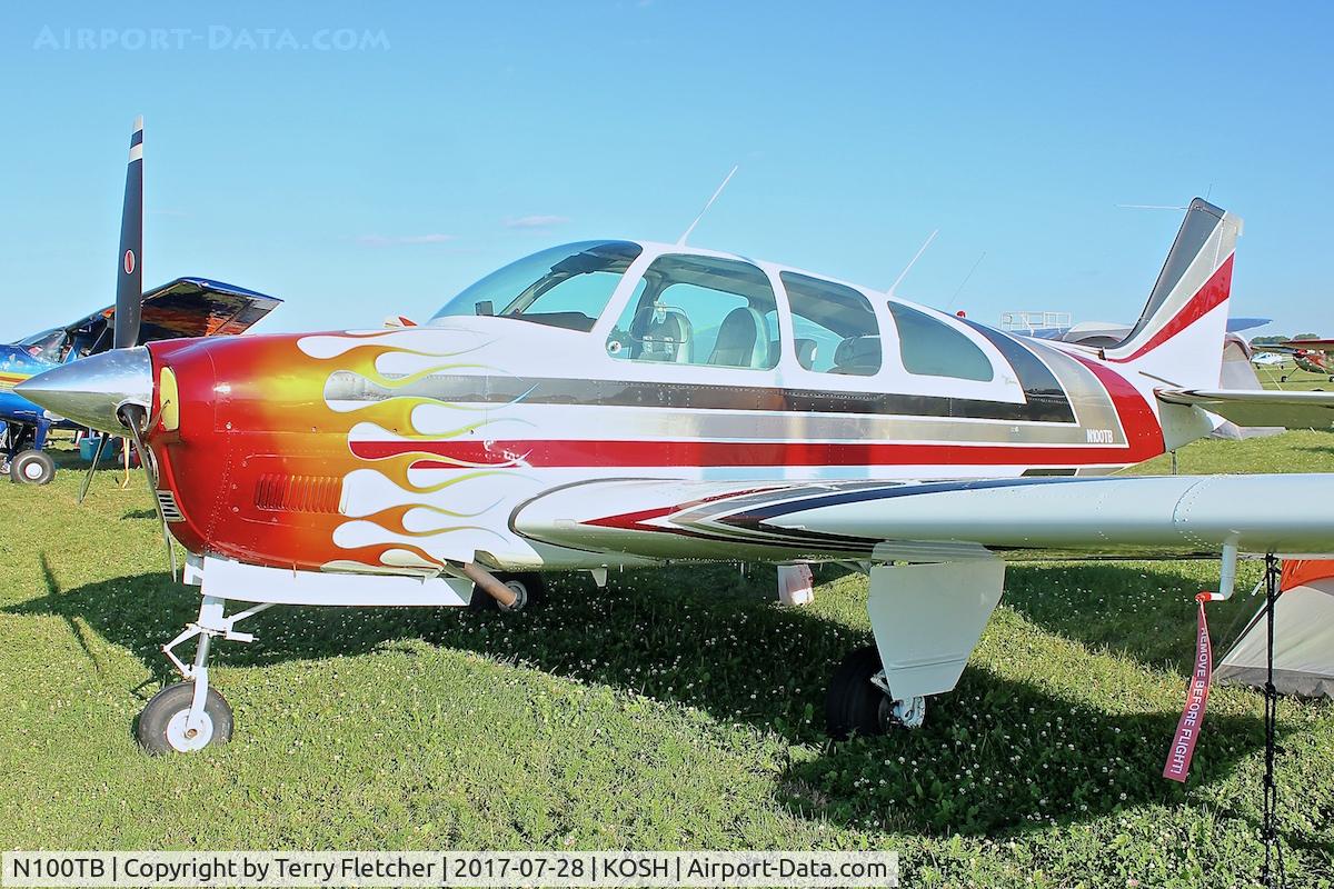 N100TB, 1963 Beech 35-B33 Debonair C/N CD-637, At 2017 EAA AirVenture at Oshkosh