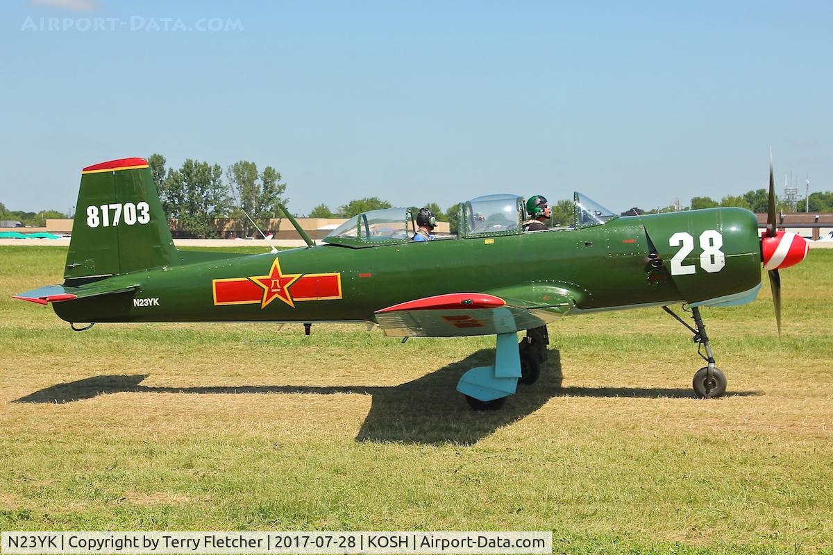 N23YK, 1973 Nanchang CJ-6A C/N 1432028, At 2017 EAA AirVenture at Oshkosh