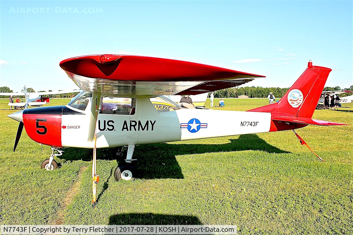 N7743F, 1966 Cessna 150F C/N 15063843, At 2017 EAA AirVenture at Oshkosh