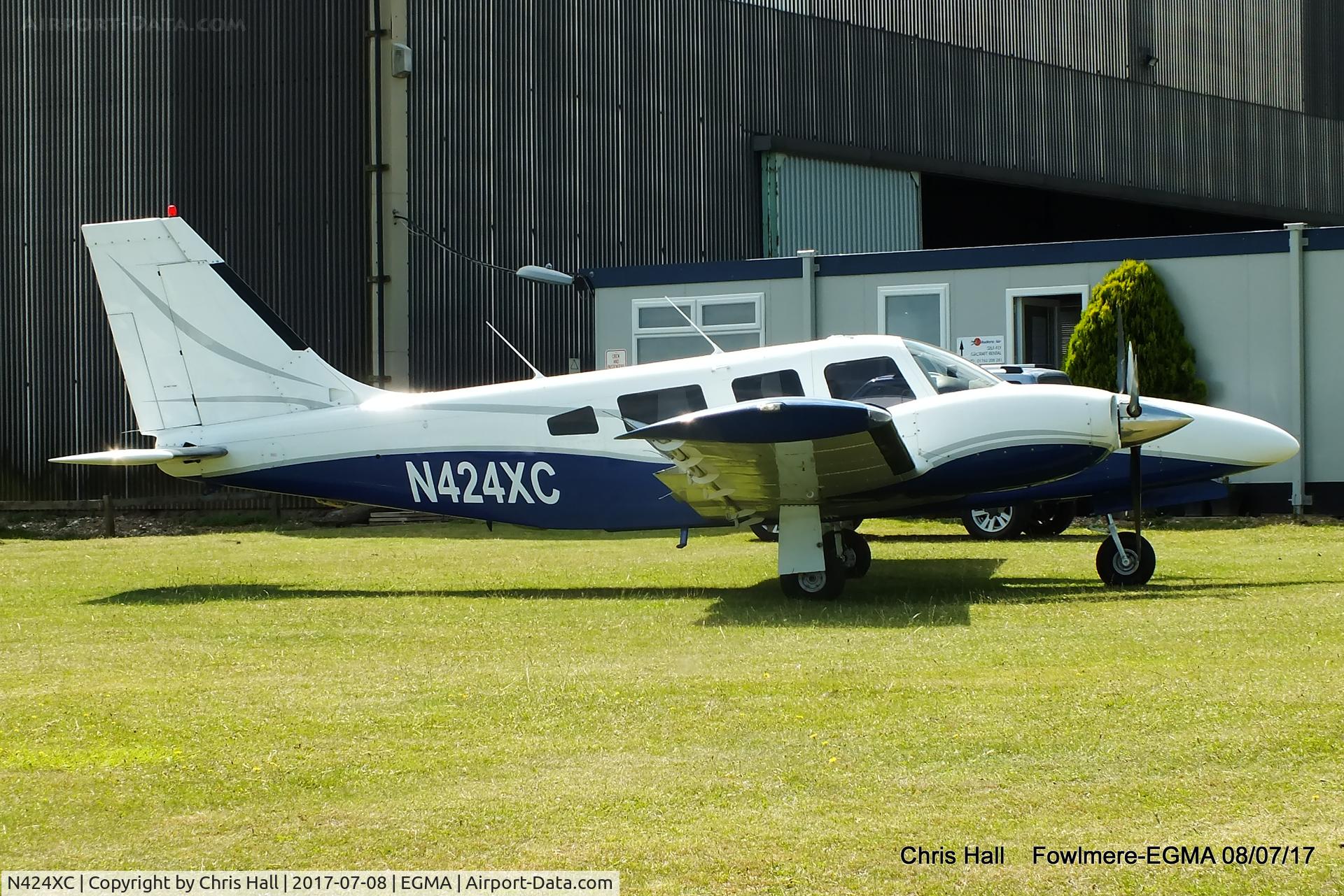 N424XC, 1990 Piper PA-34-220T Seneca C/N 344-8005, at Fowlmere