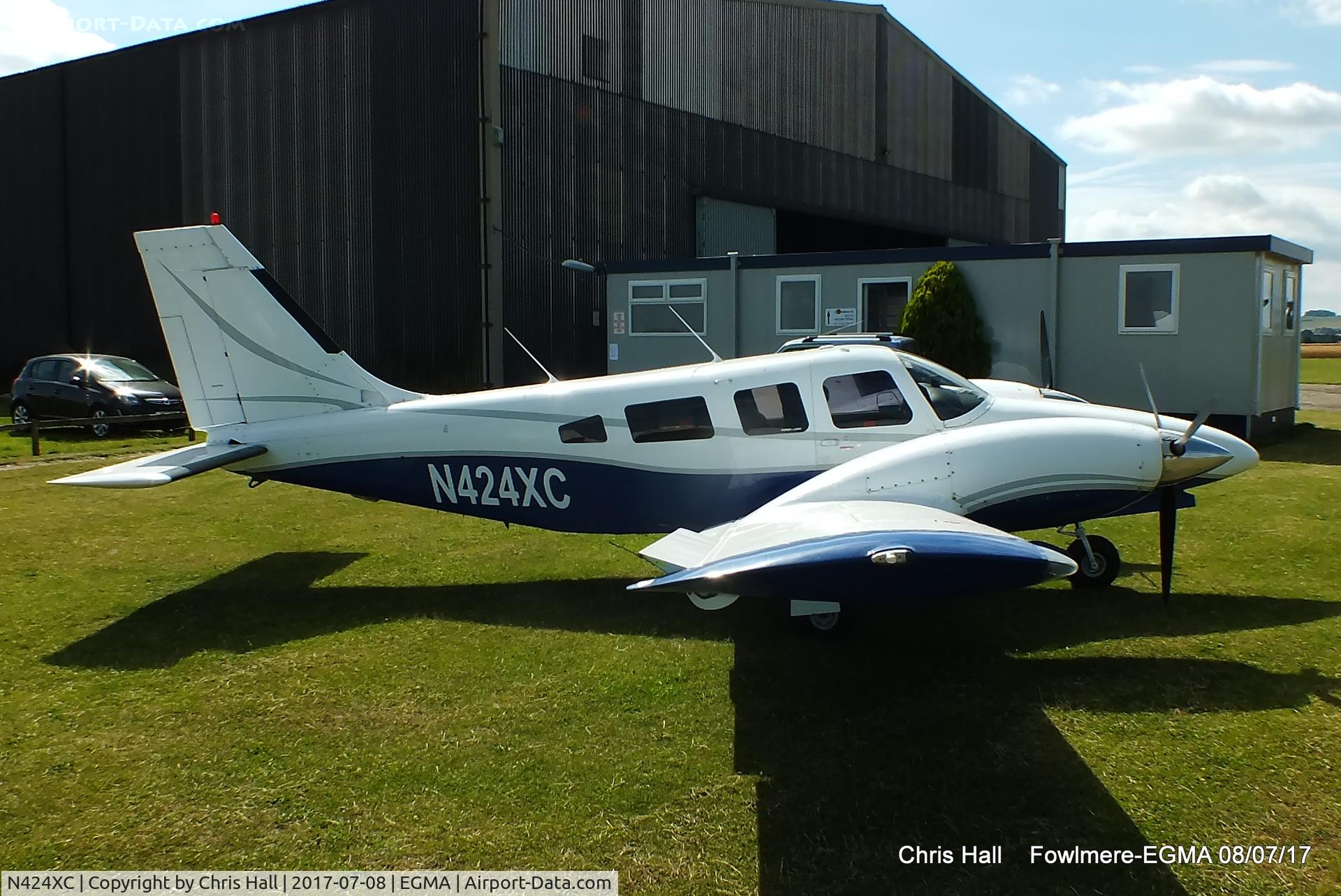 N424XC, 1990 Piper PA-34-220T Seneca C/N 344-8005, at Fowlmere