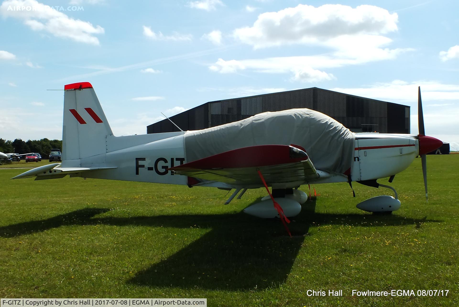 F-GITZ, Grumman American AG-5B Tiger C/N 10140, at Fowlmere