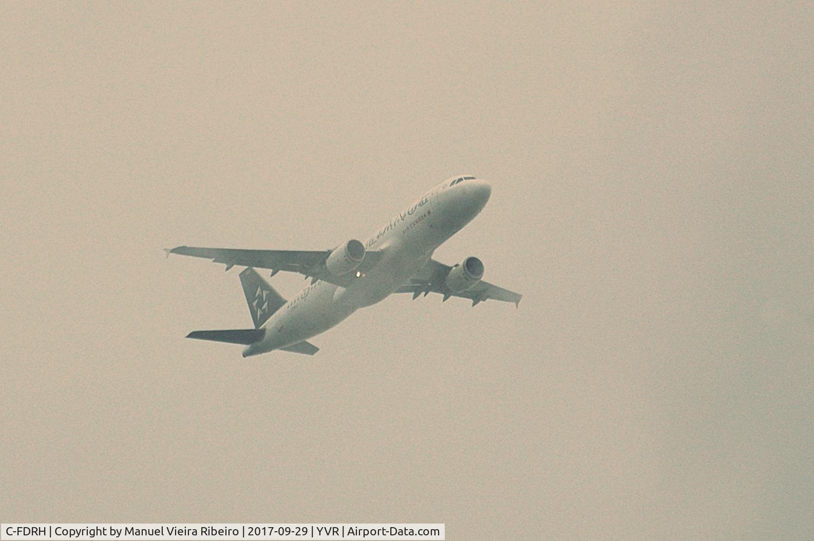 C-FDRH, 1989 Airbus A320-211 C/N 073, Cloudy day departure to Calgary