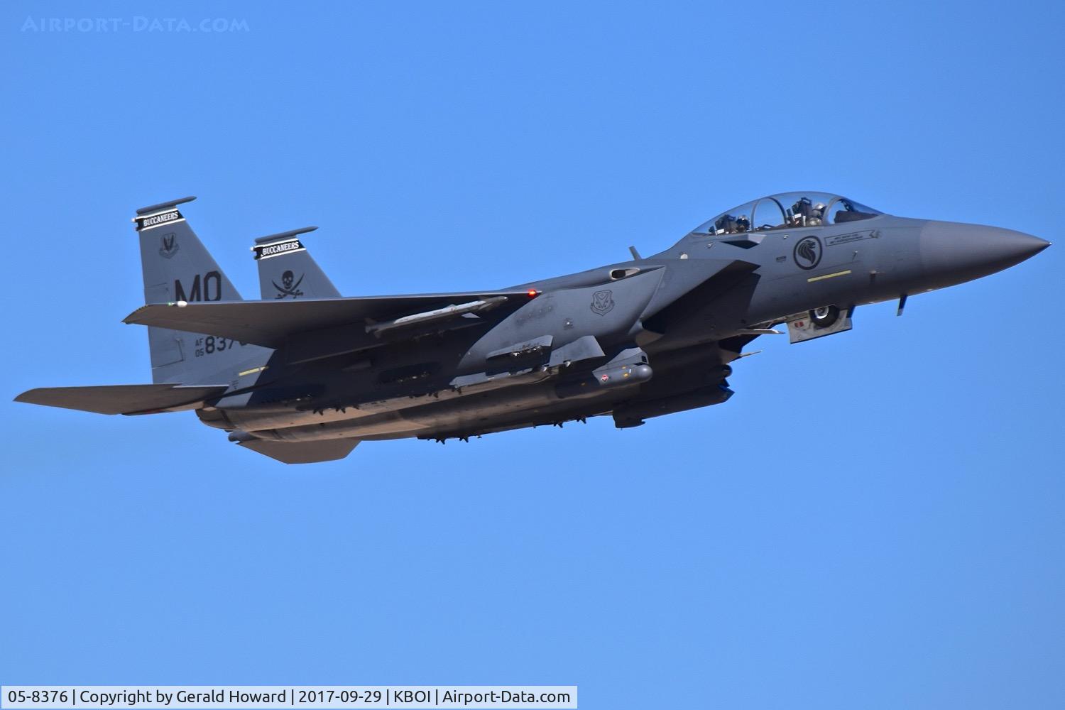 05-8376, 2014 Boeing F-15SG Strike Eagle C/N Not found 05-8376, Low pass over RWY 10R. 428th Fighter Sq. 366th Fighter Wing. Royal Singapore A.F. aircraft with FAA reg. N376SG registered to Boeing Aircraft Co., Renton, WA.