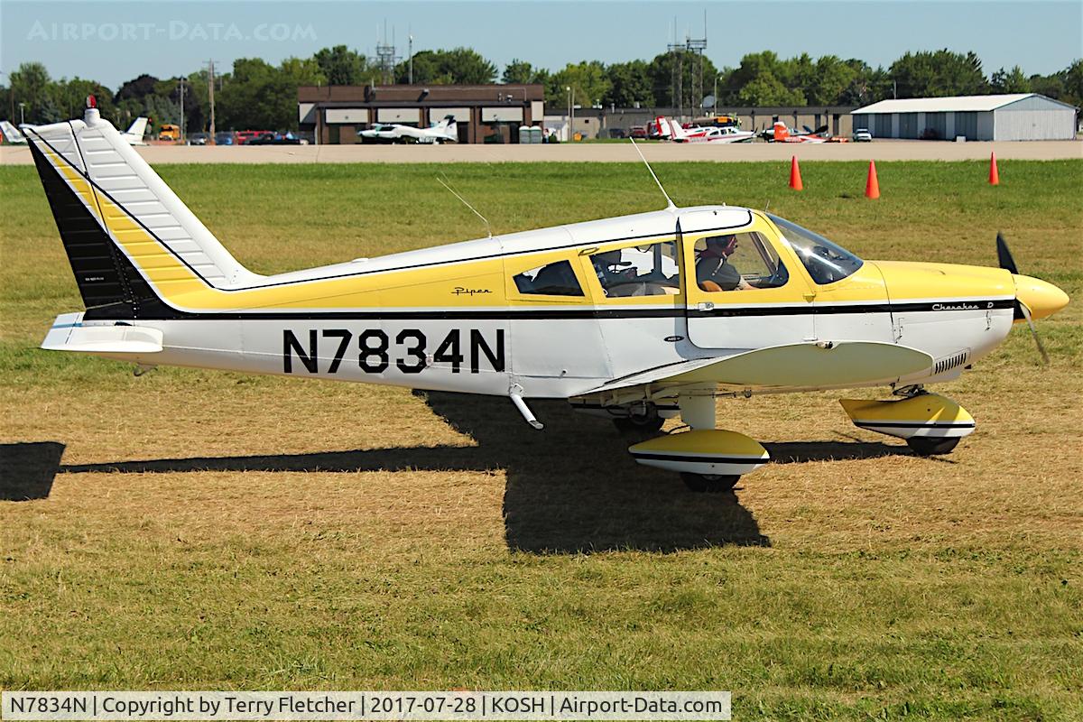 N7834N, 1969 Piper PA-28-180 Cherokee C/N 28-5288, At 2017 EAA AirVenture at Oshkosh