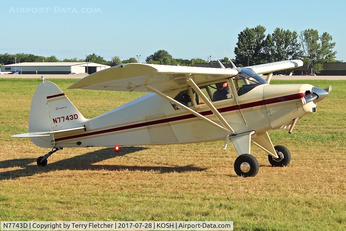 N7743D, 1957 Piper PA-22-150 Tri-Pacer C/N 22-5422, At 2017 EAA AirVenture at Oshkosh