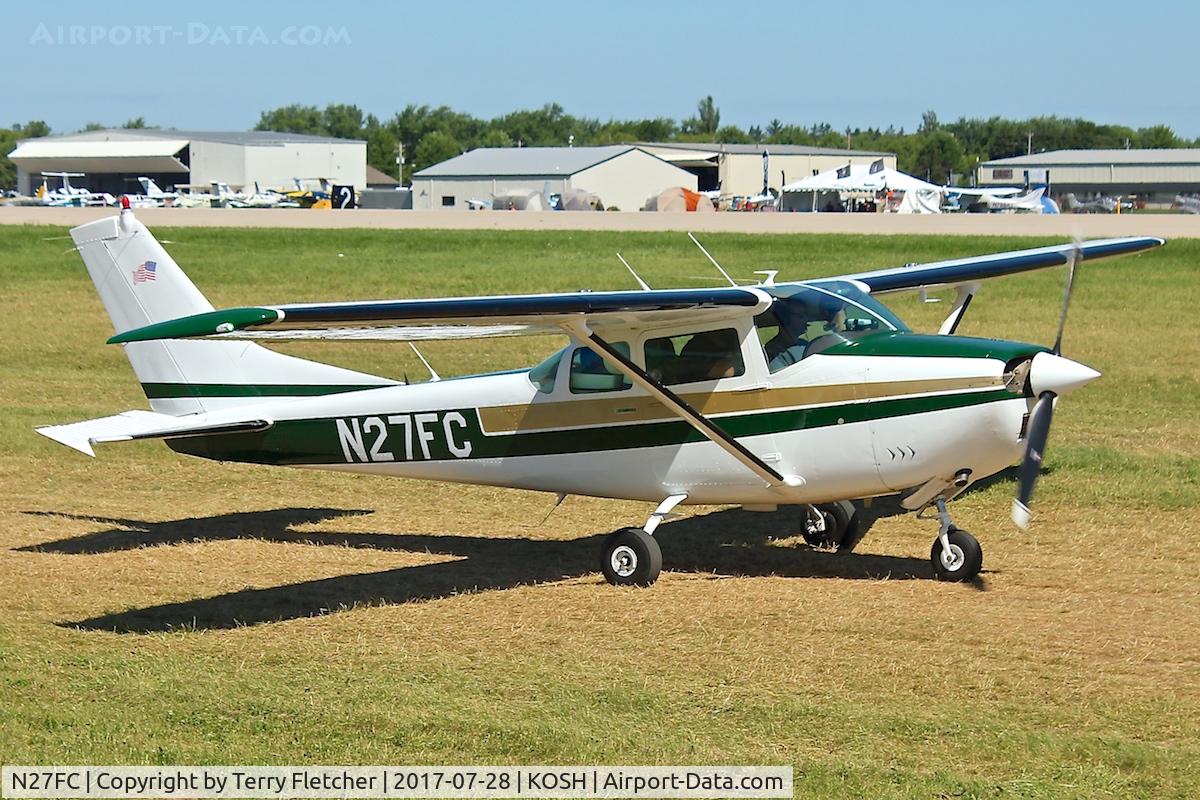 N27FC, 1962 Cessna 182E Skylane C/N 18254410, At 2017 EAA AirVenture at Oshkosh