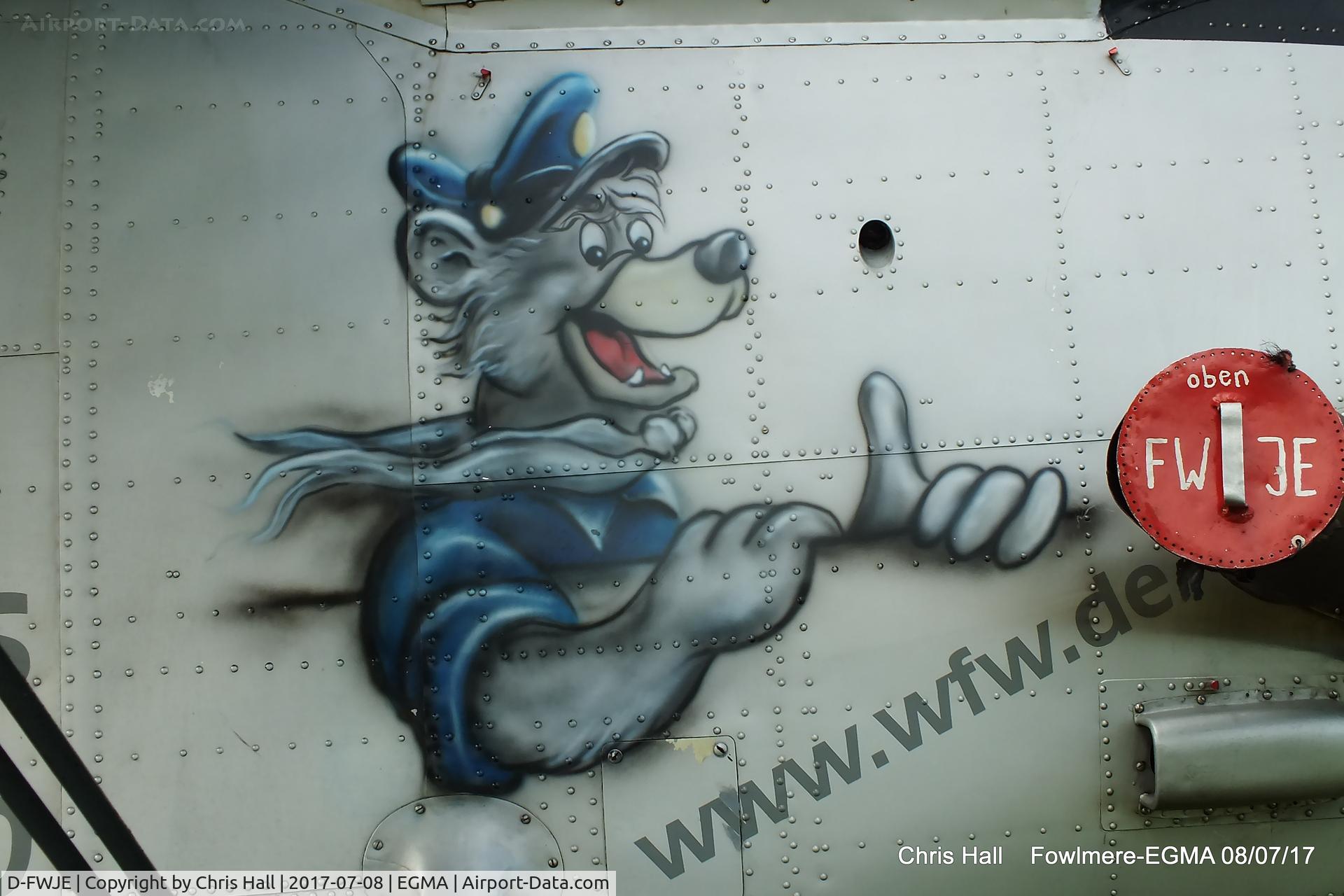 D-FWJE, 1970 Antonov An-2T C/N 1G108-69, AN-2 nose art at Fowlmere