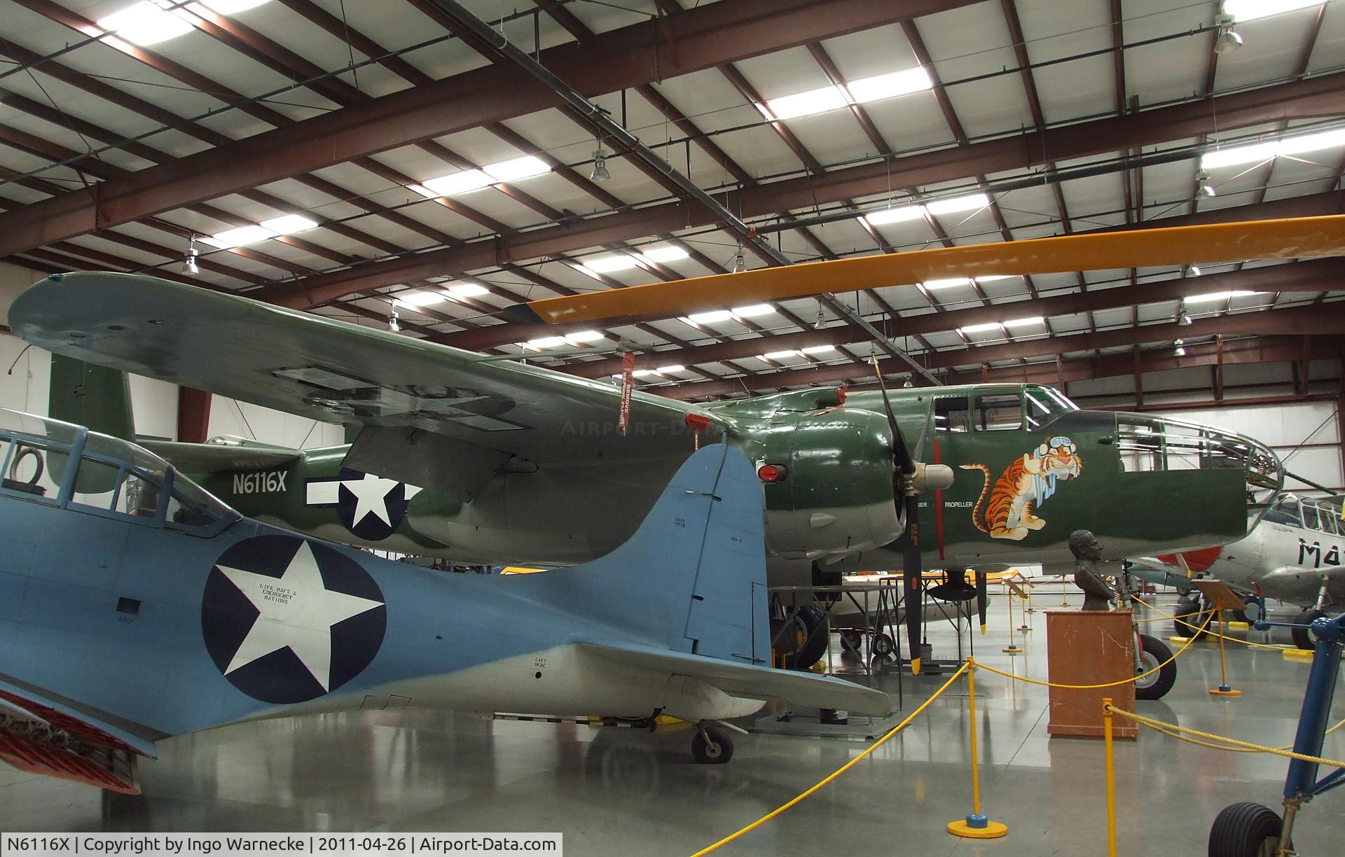 N6116X, 1944 North American TB-25J Mitchell C/N 108-47545, North American TB-25J Mitchell at the Yanks Air Museum, Chino CA