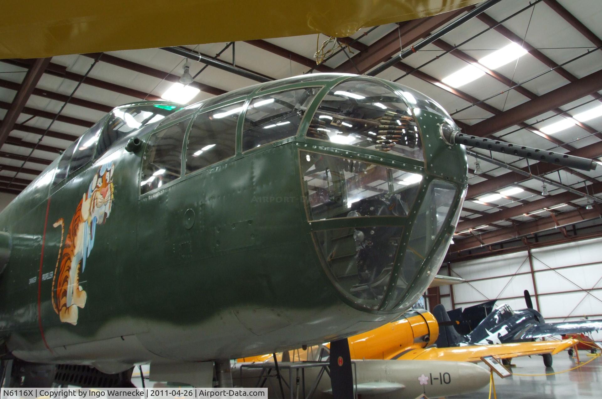 N6116X, 1944 North American TB-25J Mitchell C/N 108-47545, North American TB-25J Mitchell at the Yanks Air Museum, Chino CA
