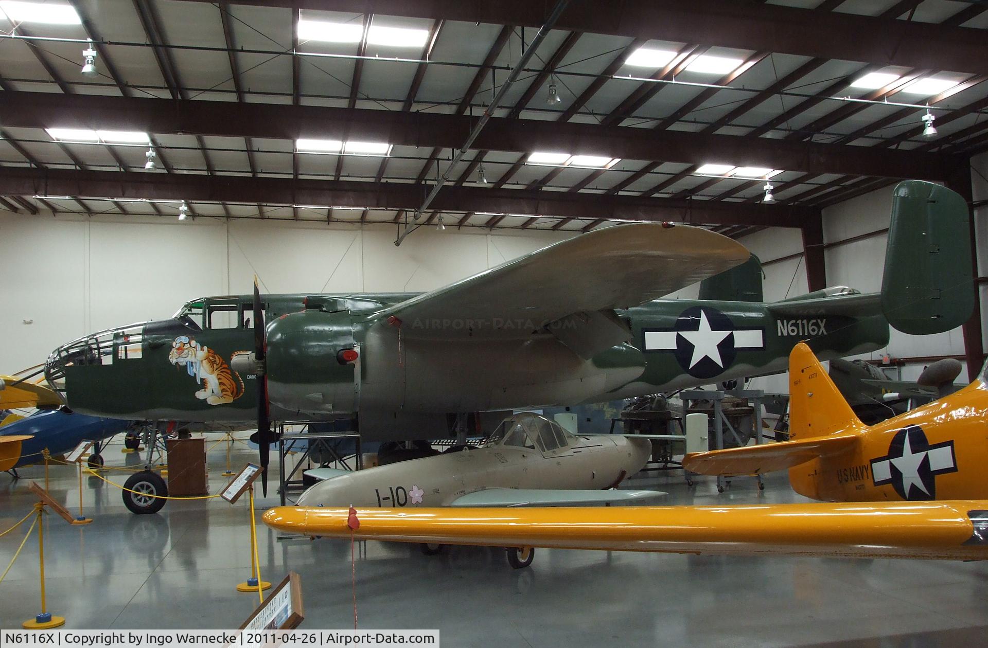 N6116X, 1944 North American TB-25J Mitchell C/N 108-47545, North American TB-25J Mitchell at the Yanks Air Museum, Chino CA