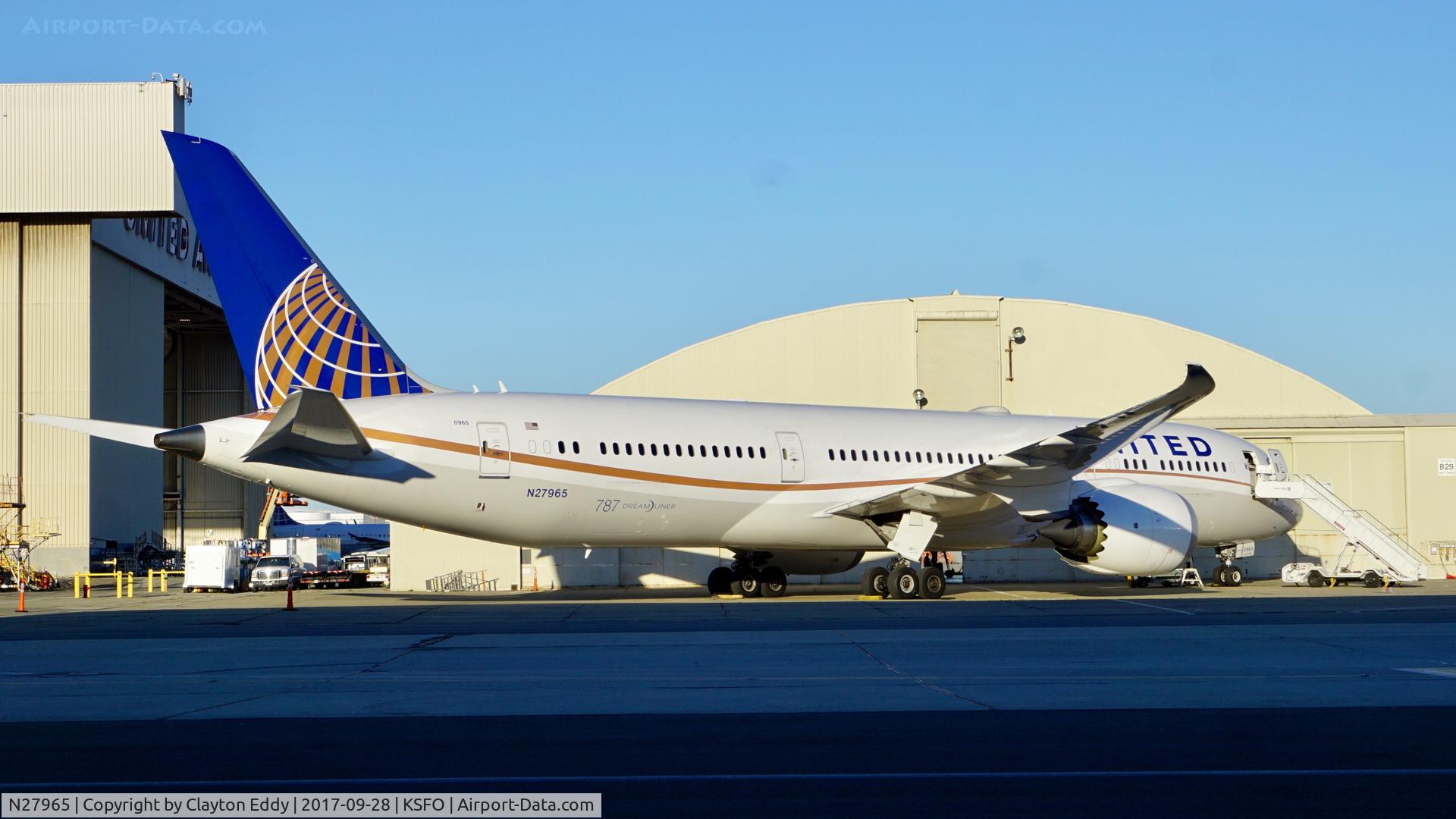 N27965, 2016 Boeing 787-9 Dreamliner C/N 37815, SFO 2017.