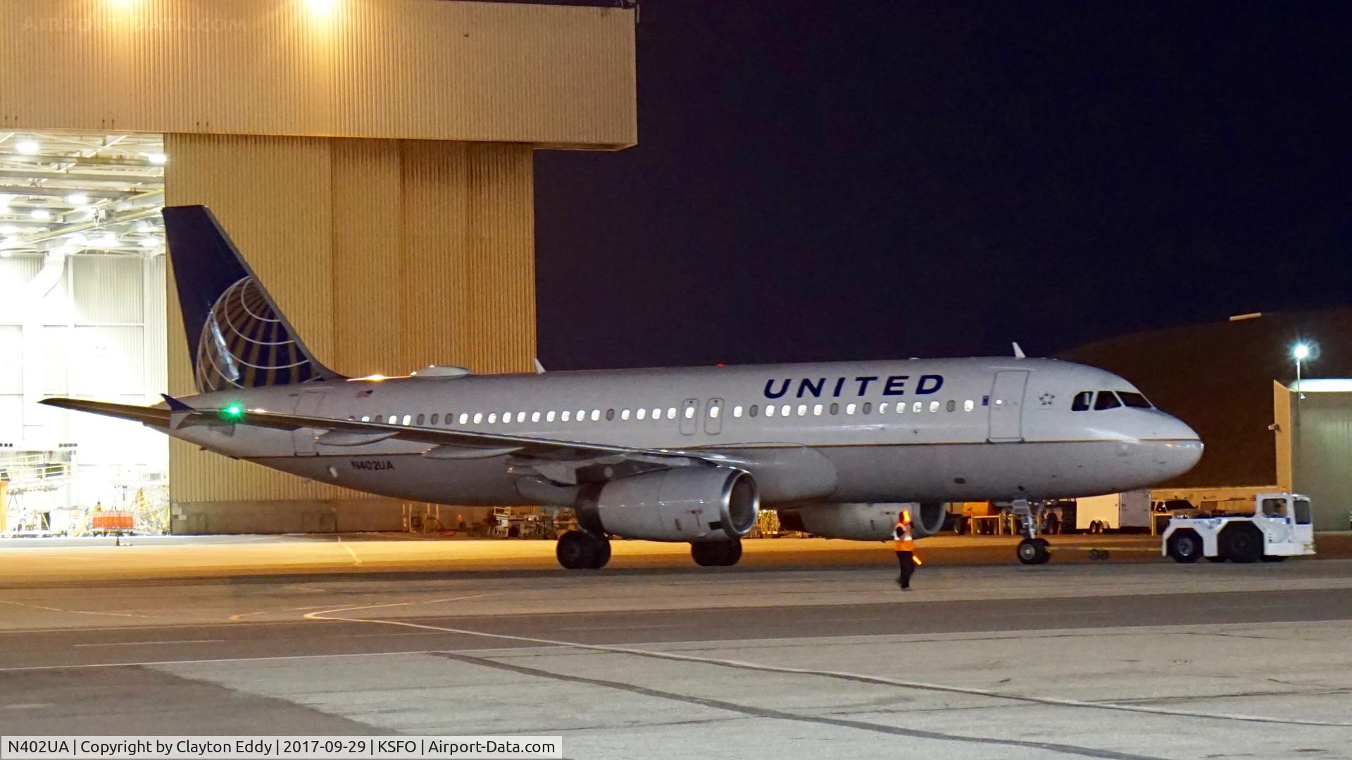 N402UA, 1993 Airbus A320-232 C/N 439, SFO 2017.