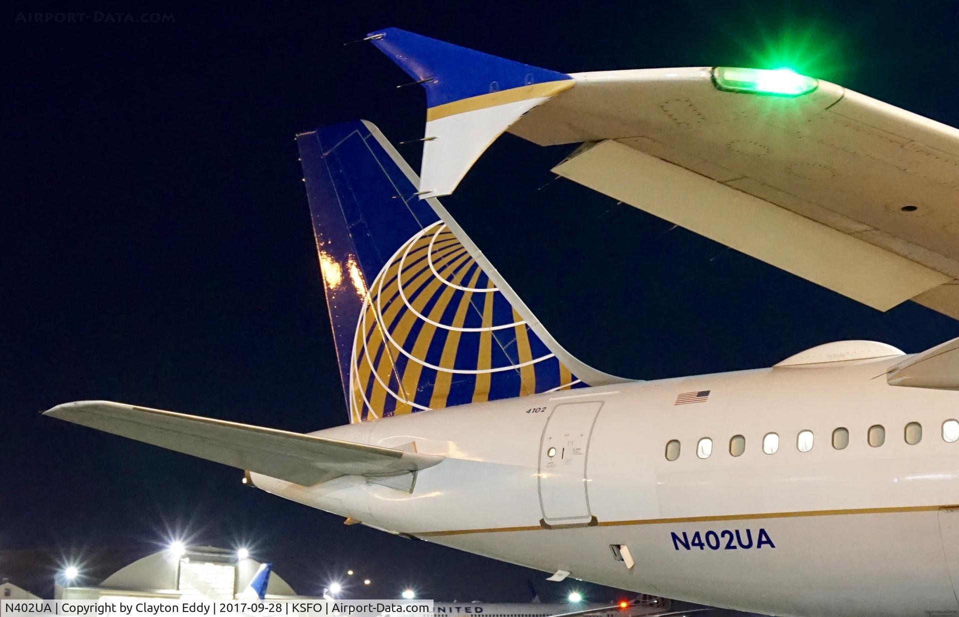 N402UA, 1993 Airbus A320-232 C/N 439, SFO 2017.