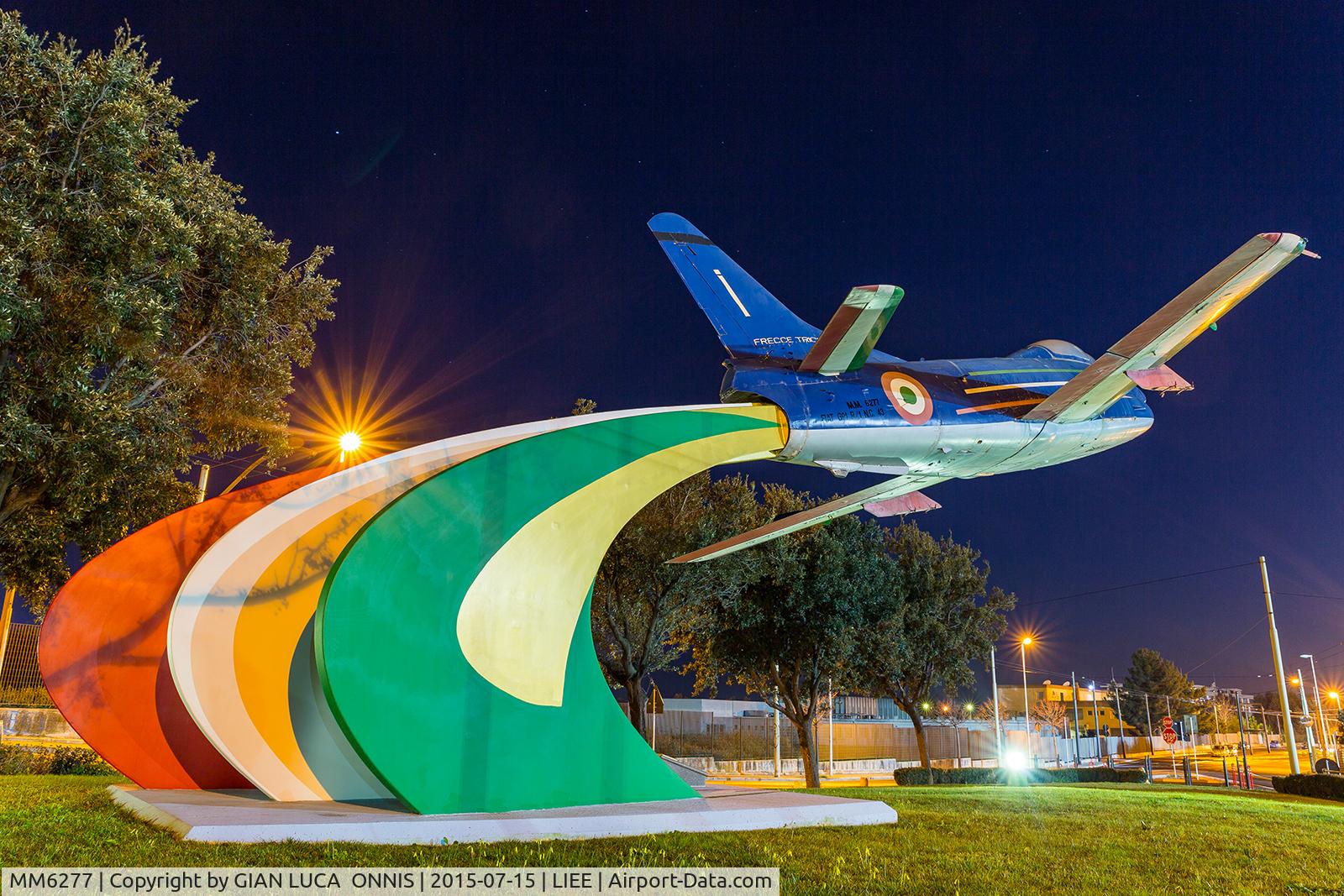 MM6277, Fiat G-91R/1 C/N 43, Gate Guardian in Selargius, dedicated to col.pil. Antonio Gallus, a 
