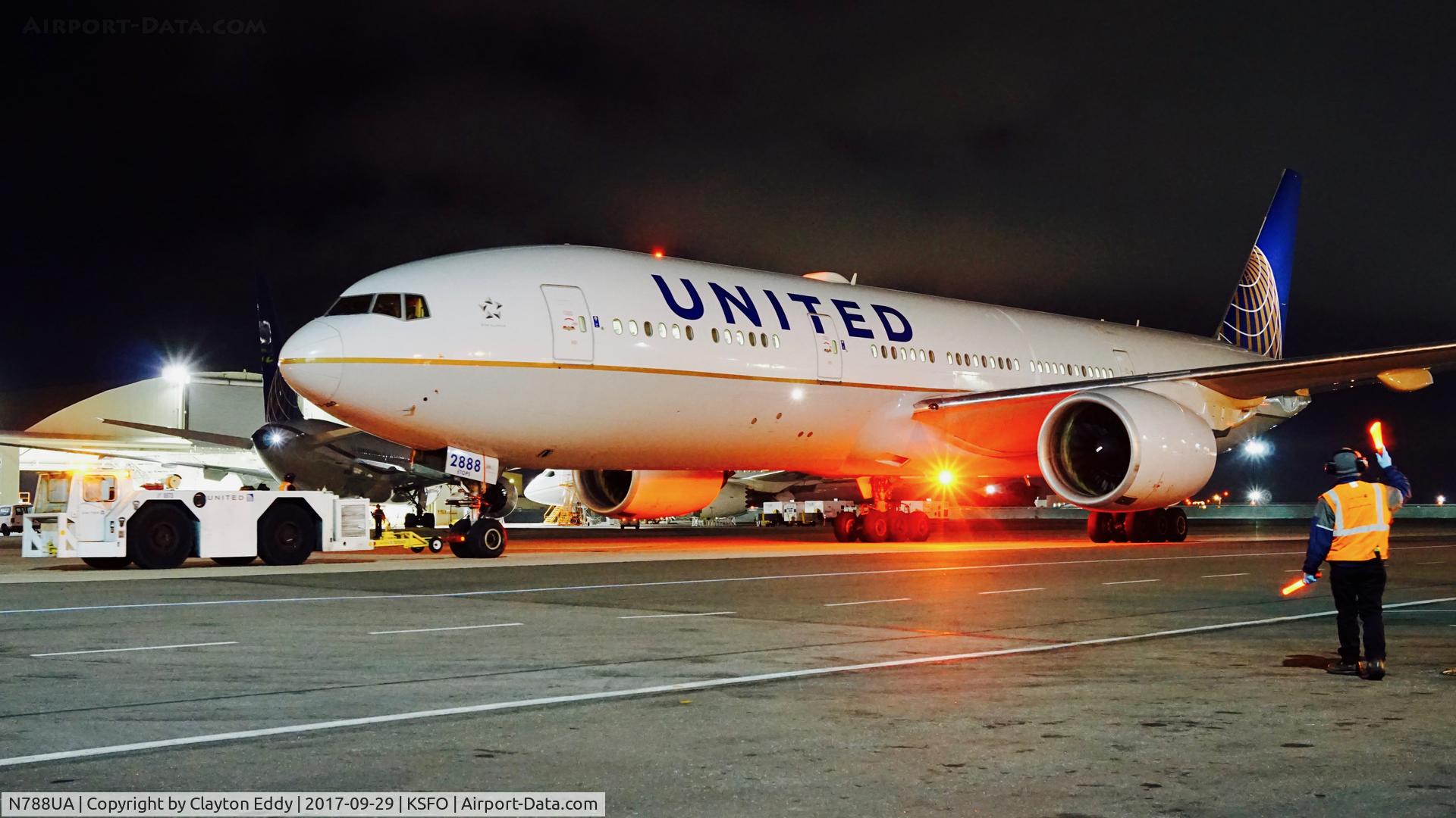 N788UA, 1997 Boeing 777-222 C/N 26942, SfO 2017.