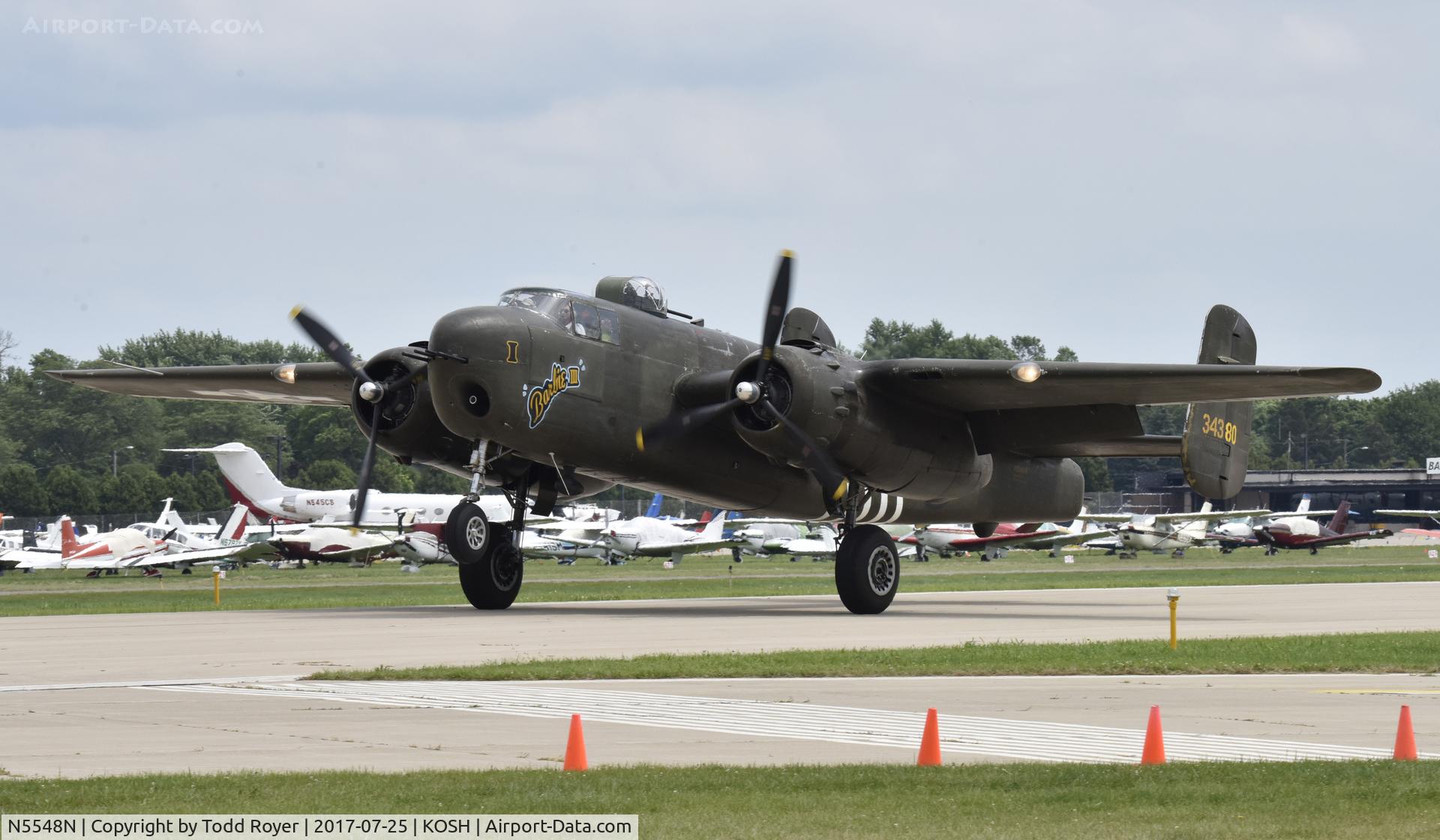 N5548N, 1943 North American B-25H Mitchell C/N 98-21107, Airventure 2017