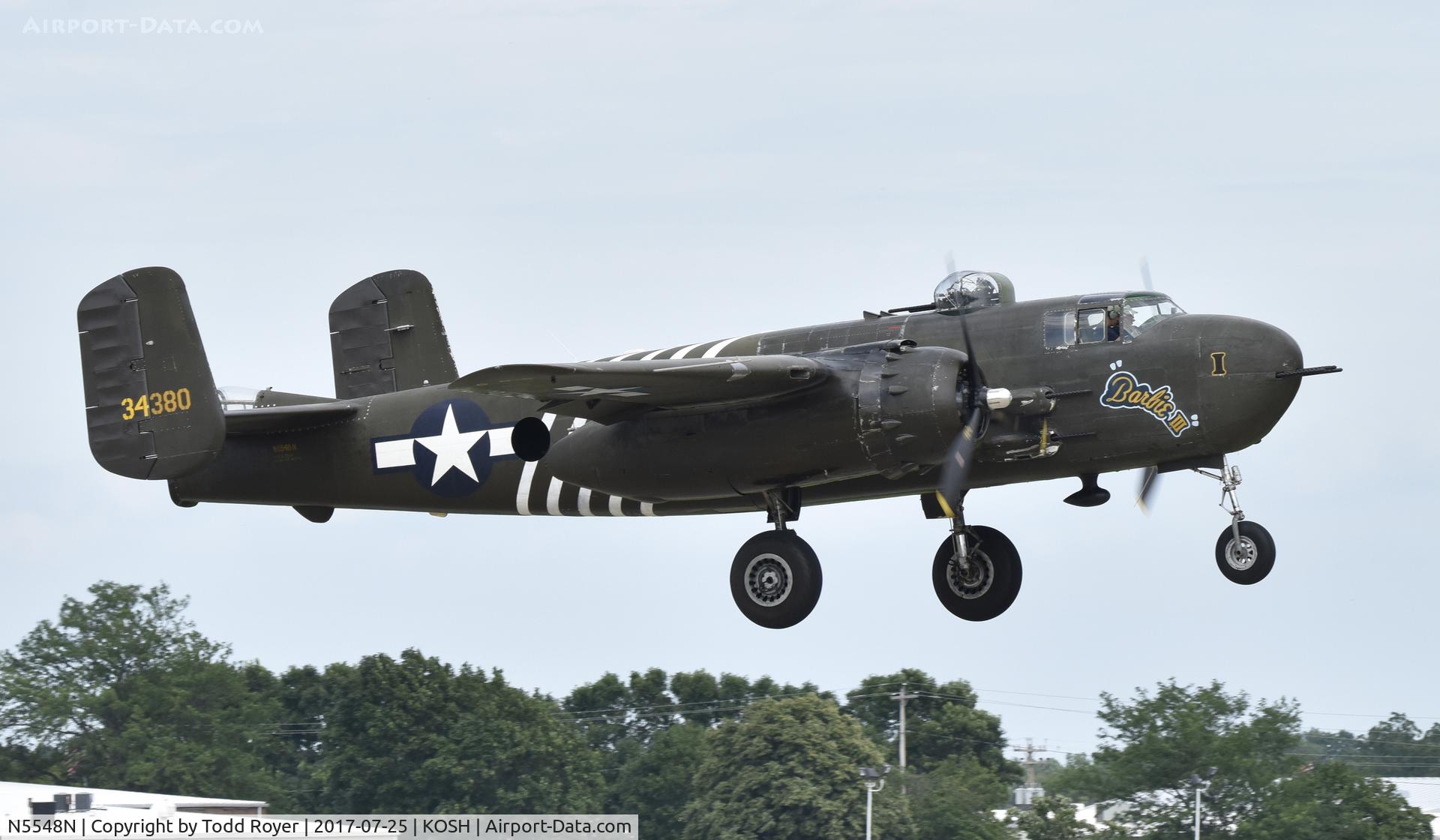 N5548N, 1943 North American B-25H Mitchell C/N 98-21107, Airventure 2017