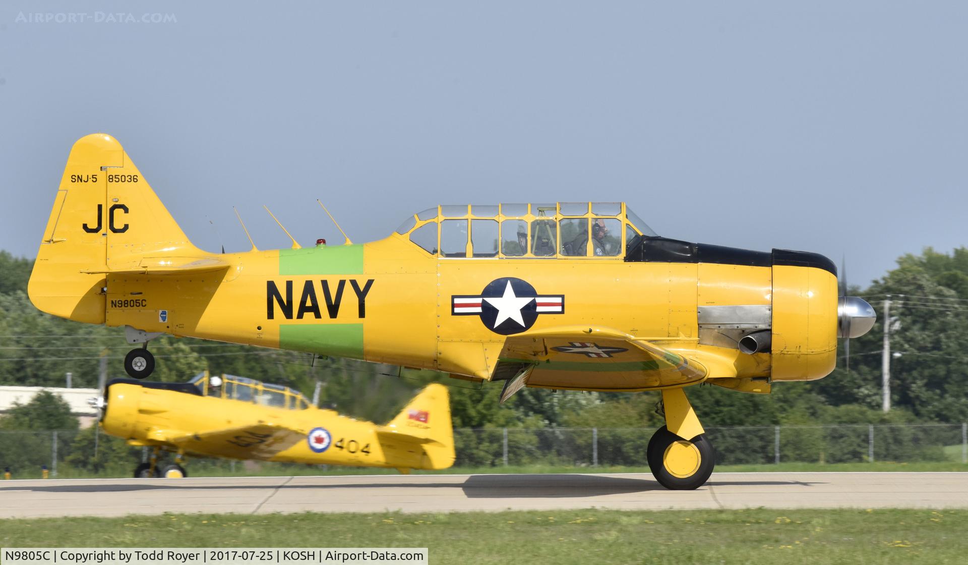 N9805C, 1945 North American SNJ-5B Texan C/N 85036, Airventure 2017
