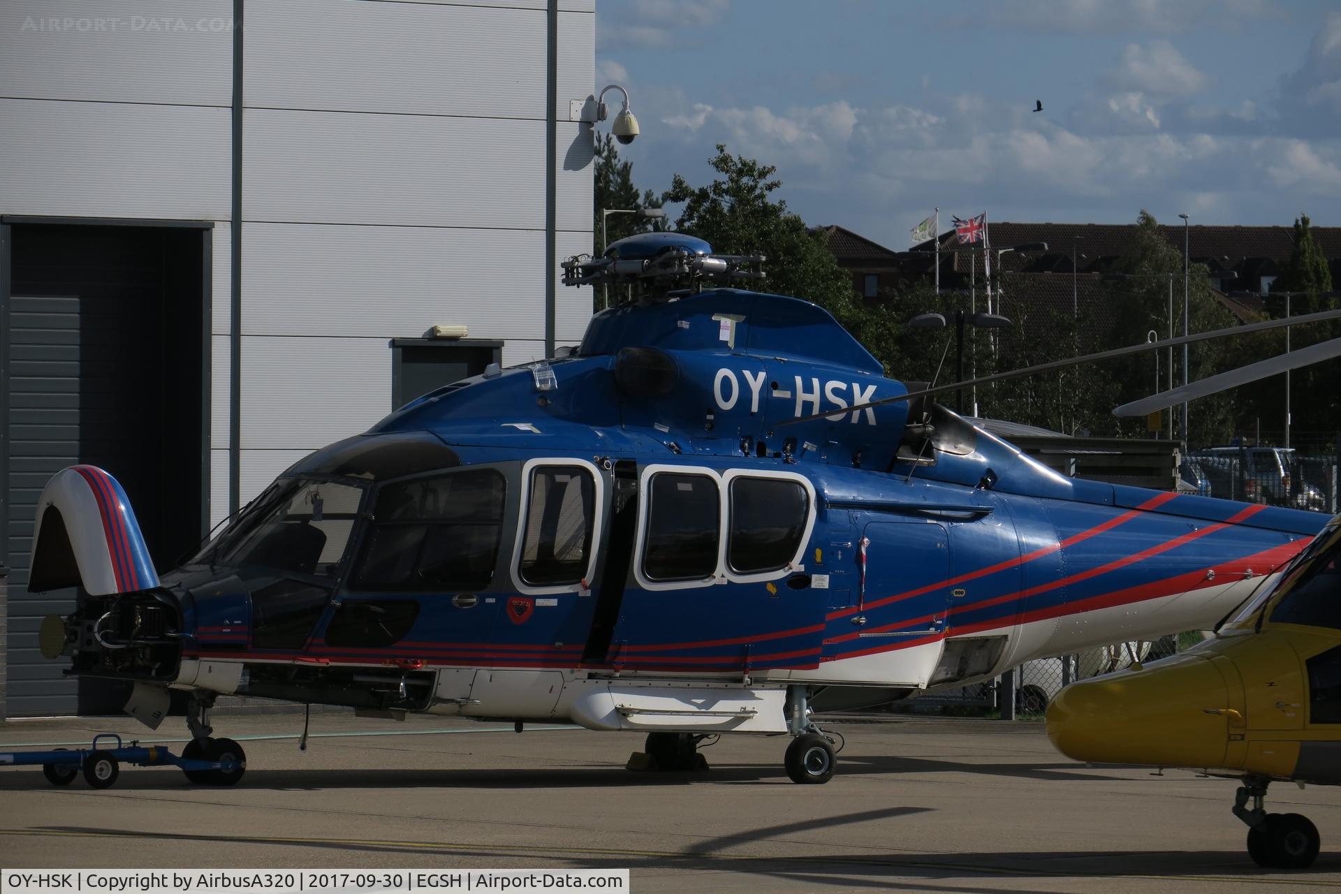 OY-HSK, 2003 Eurocopter EC-155B C/N 6660, Seen out side ,not flown in a while