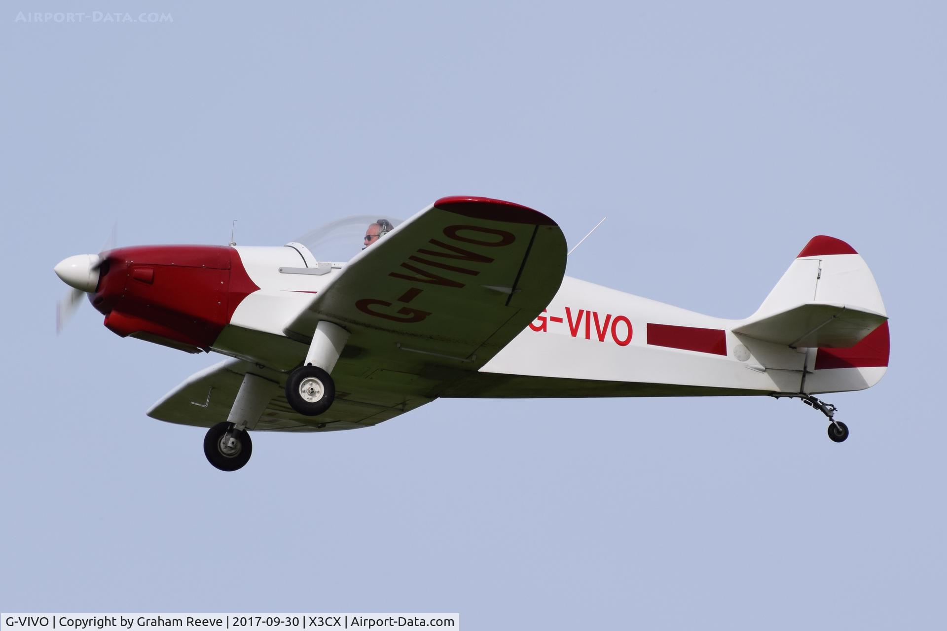 G-VIVO, 2005 Nicollier HN-700 Menestrel II C/N PFA 217-14039, Departing from Northrepps.