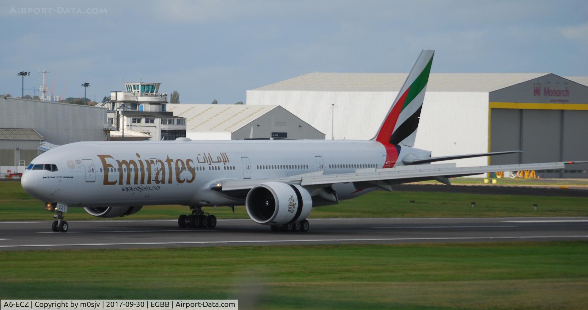A6-ECZ, 2010 Boeing 777-31H/ER C/N 38983, just after landing