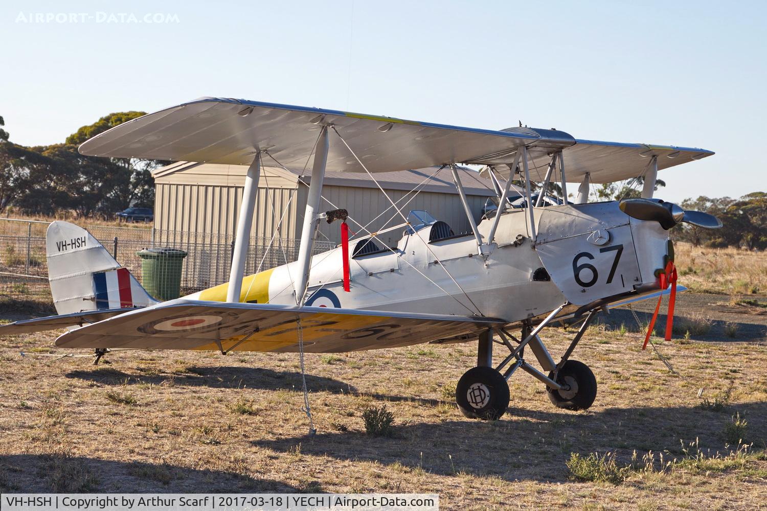 VH-HSH, 1942 De Havilland Australia DH-82A Tiger Moth C/N DHA817, AAAA Fly In 2017