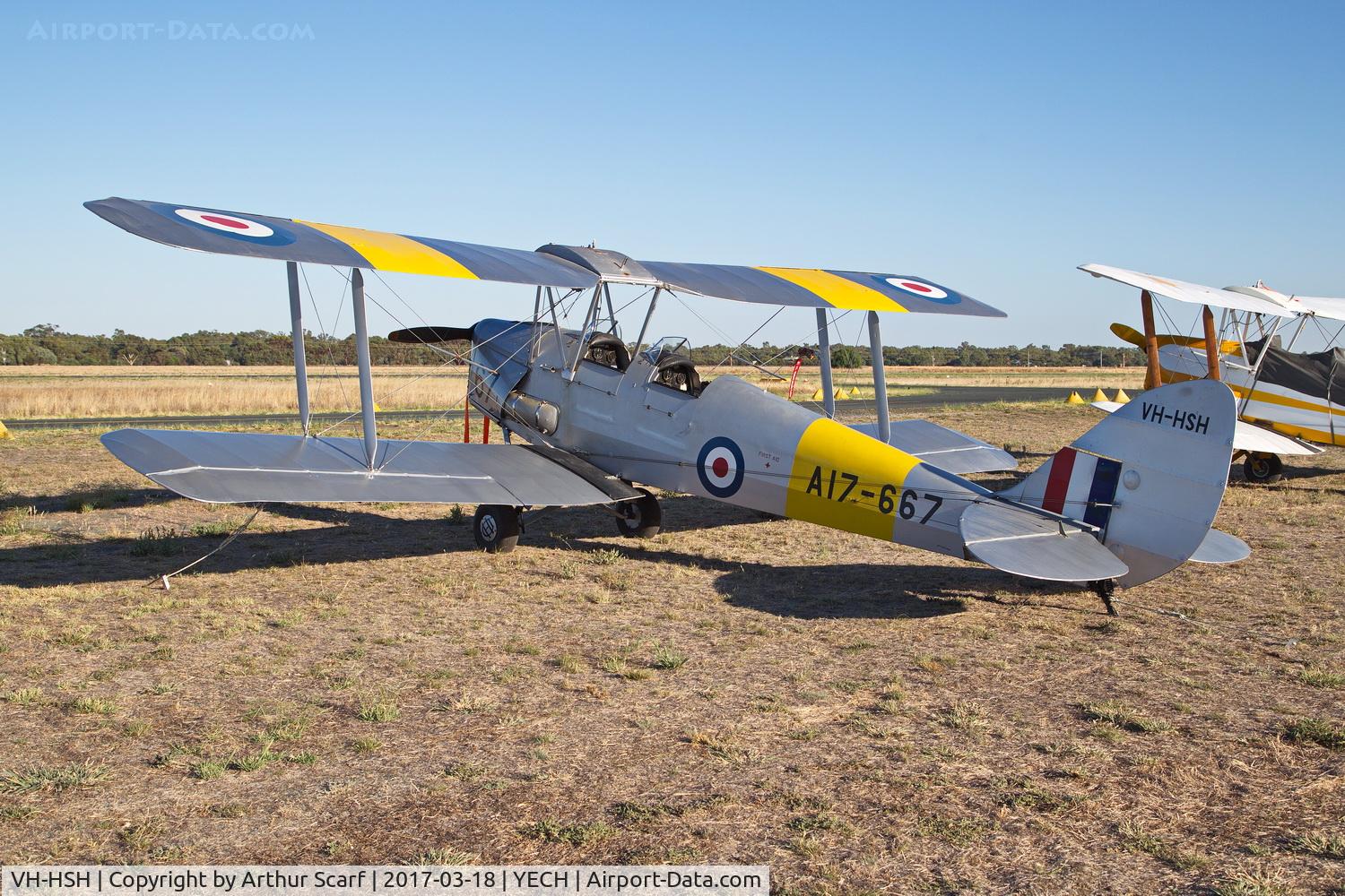 VH-HSH, 1942 De Havilland Australia DH-82A Tiger Moth C/N DHA817, AAAA Fly In 2017
