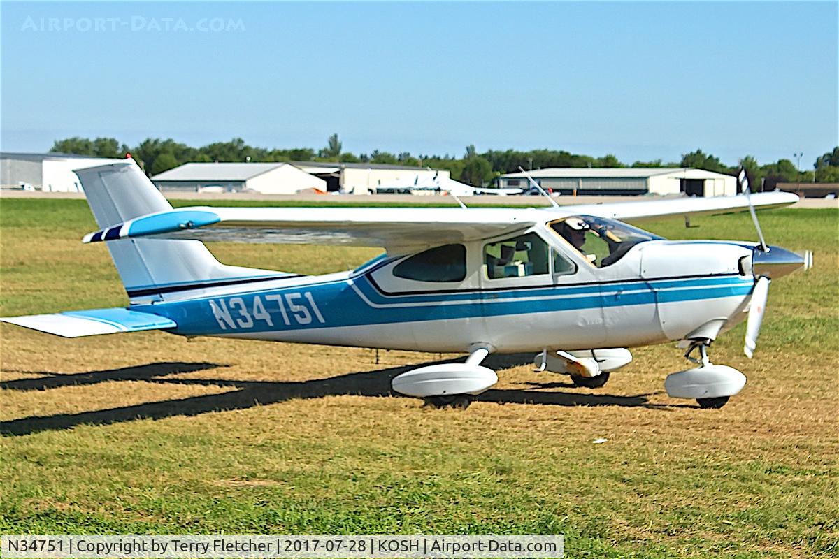 N34751, 1973 Cessna 177B Cardinal C/N 17701977, At 2017 EAA AirVenture at Oshkosh