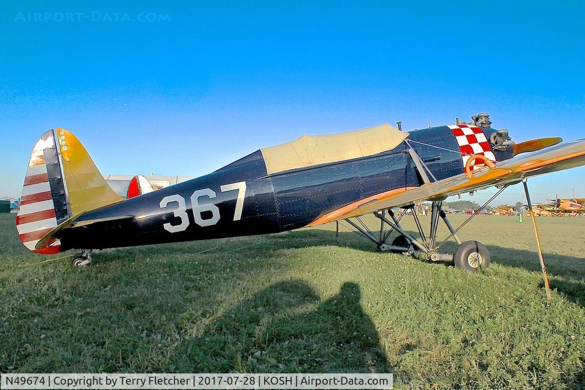 N49674, 1941 Ryan Aeronautical ST3KR C/N 1396, At 2017 EAA AirVenture at Oshkosh , ex 41-15367