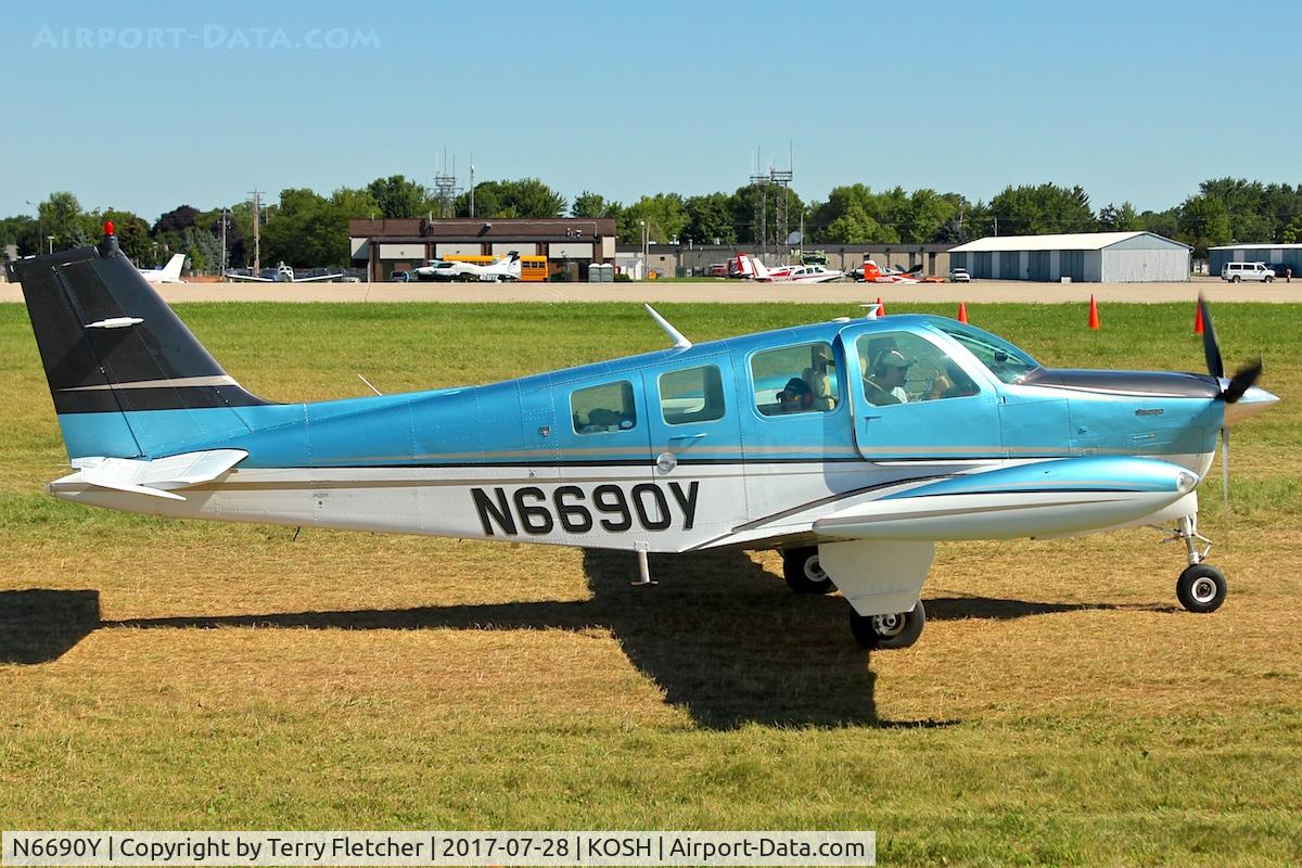 N6690Y, 1979 Beech A36 Bonanza 36 C/N E-1627, At 2017 EAA AirVenture at Oshkosh