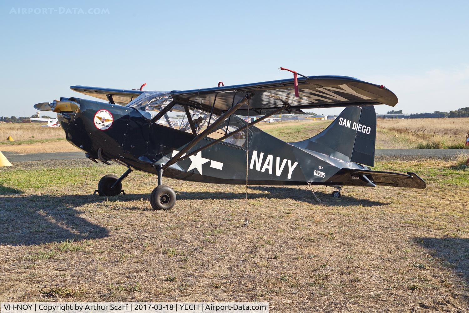 VH-NOY, 1945 Stinson L-5E-1 Sentinel C/N 76-3995, AAAA Fly In 2017